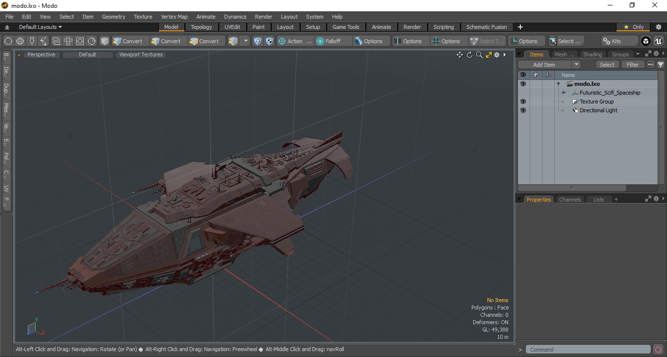 3D Futuristic Scifi Spaceship