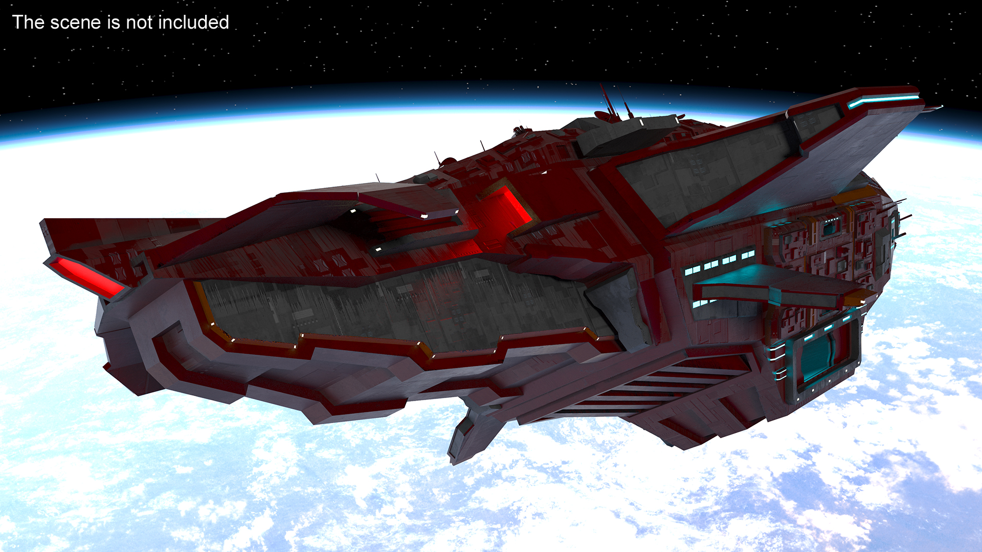 3D Futuristic Scifi Spaceship