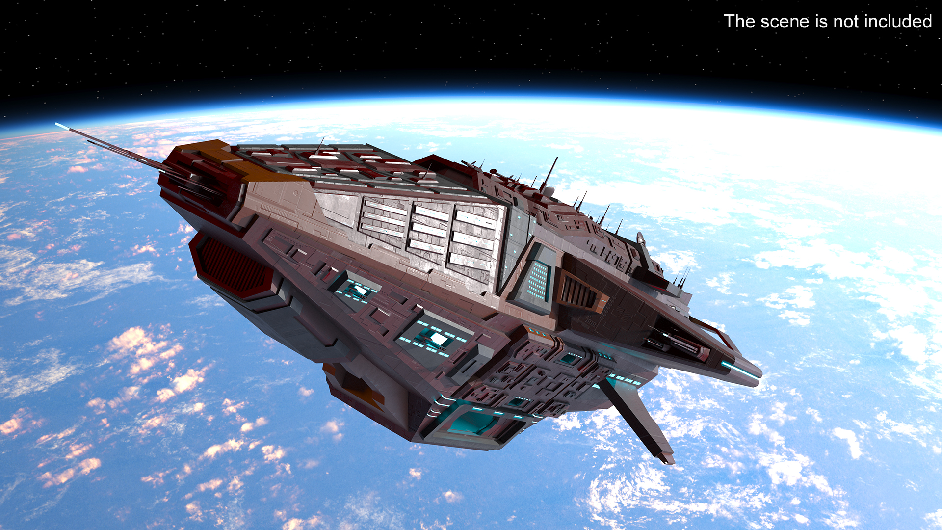 3D Futuristic Scifi Spaceship