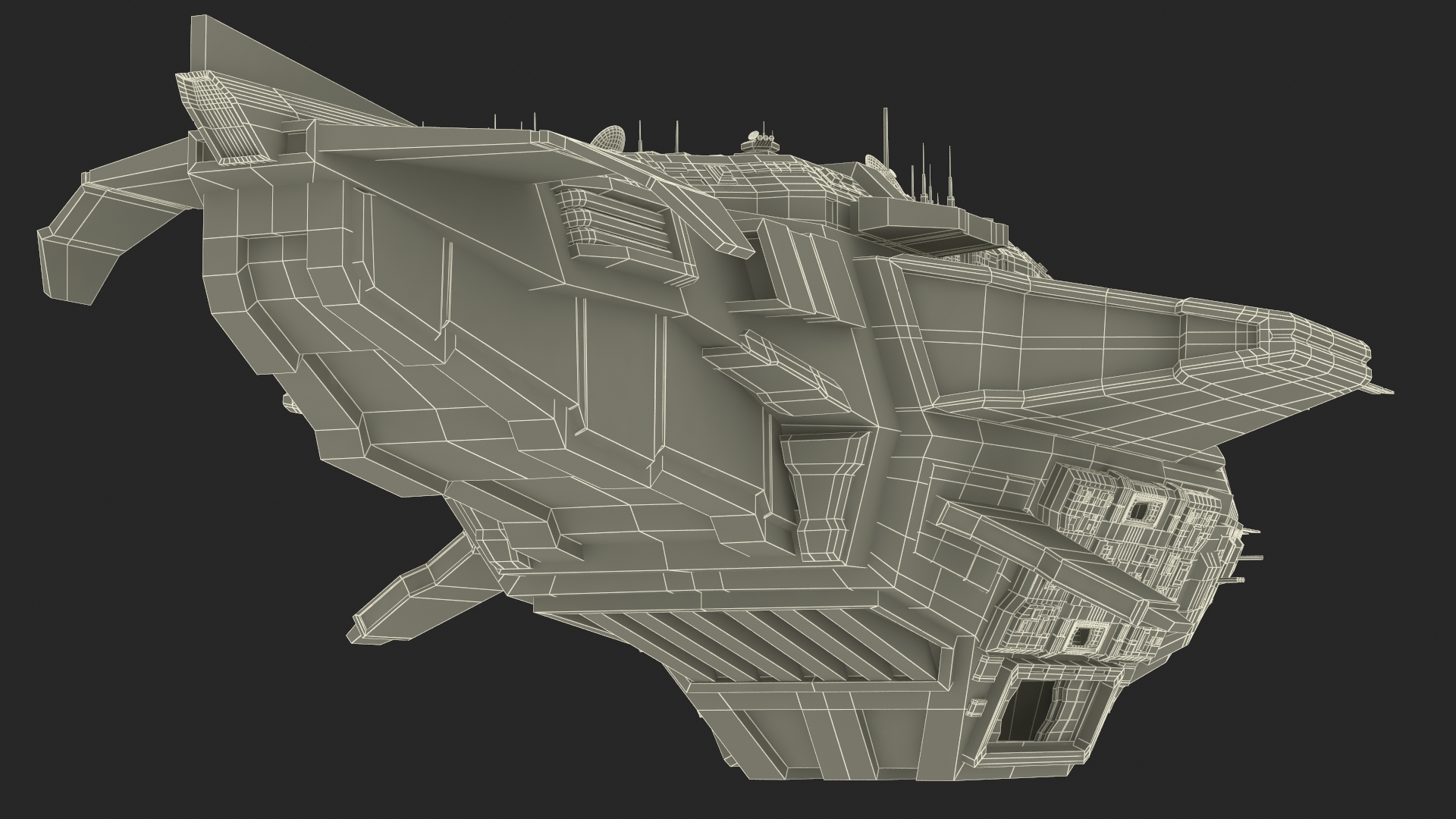 3D Futuristic Scifi Spaceship