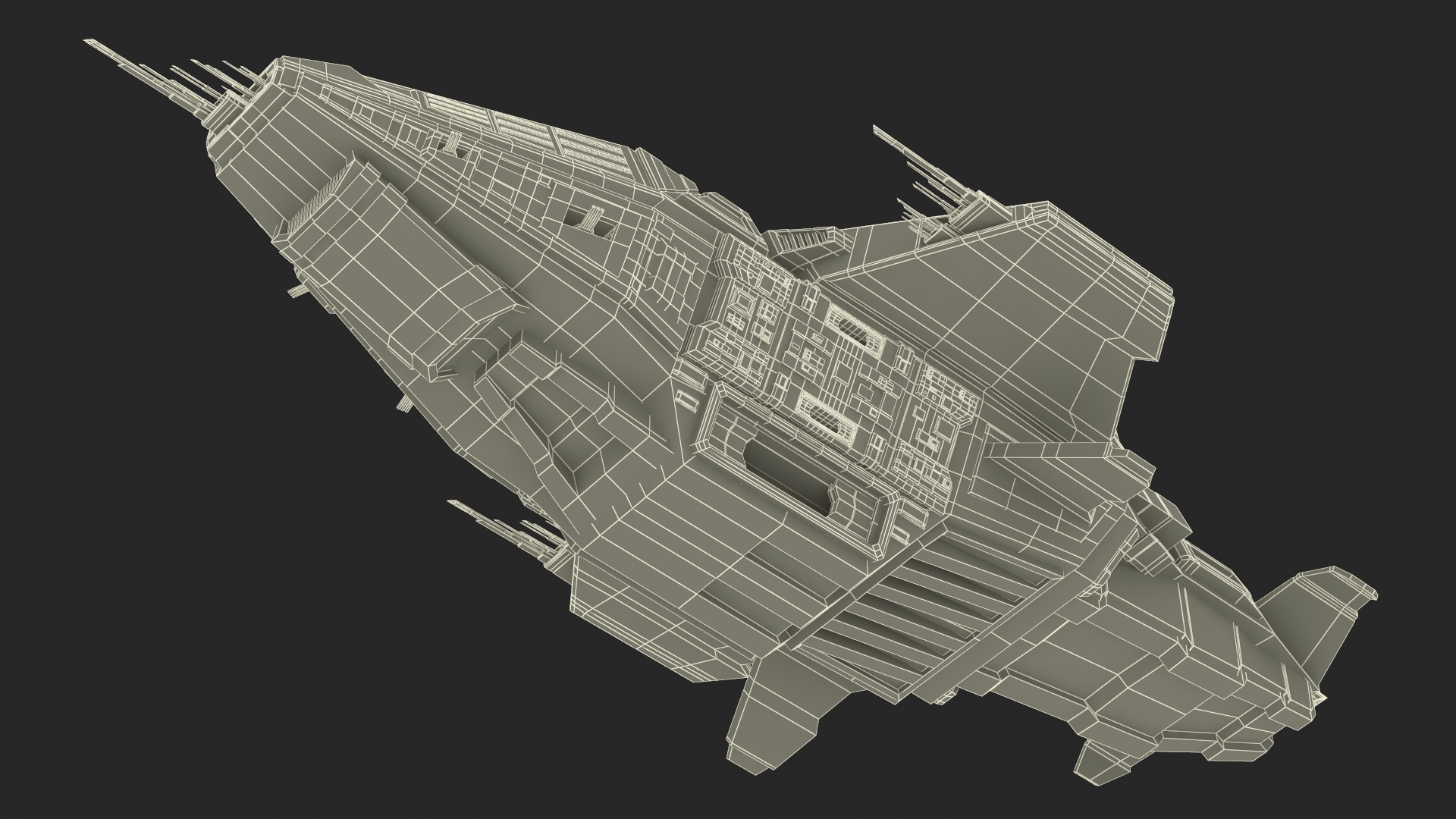 3D Futuristic Scifi Spaceship