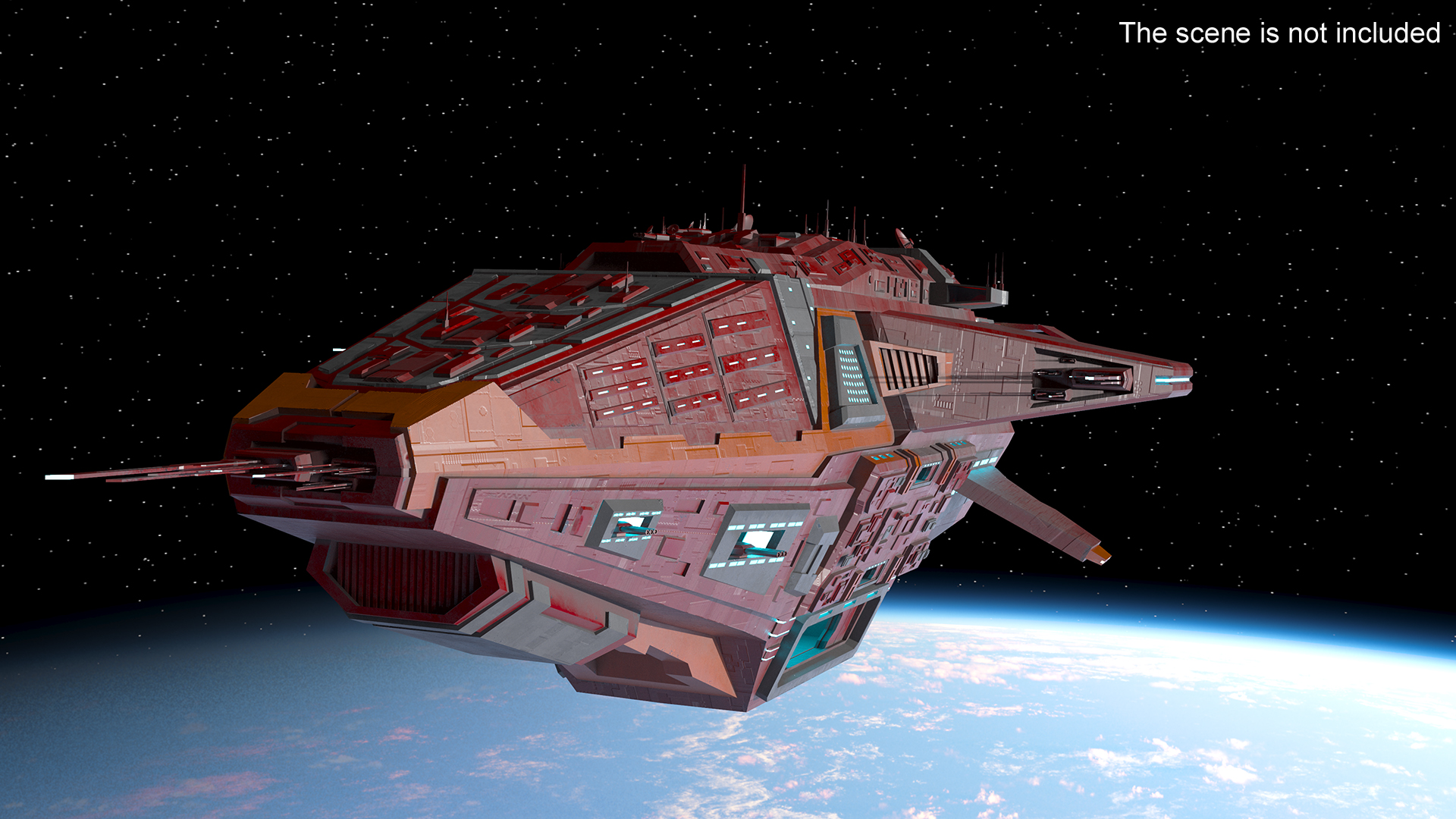 3D Futuristic Scifi Spaceship