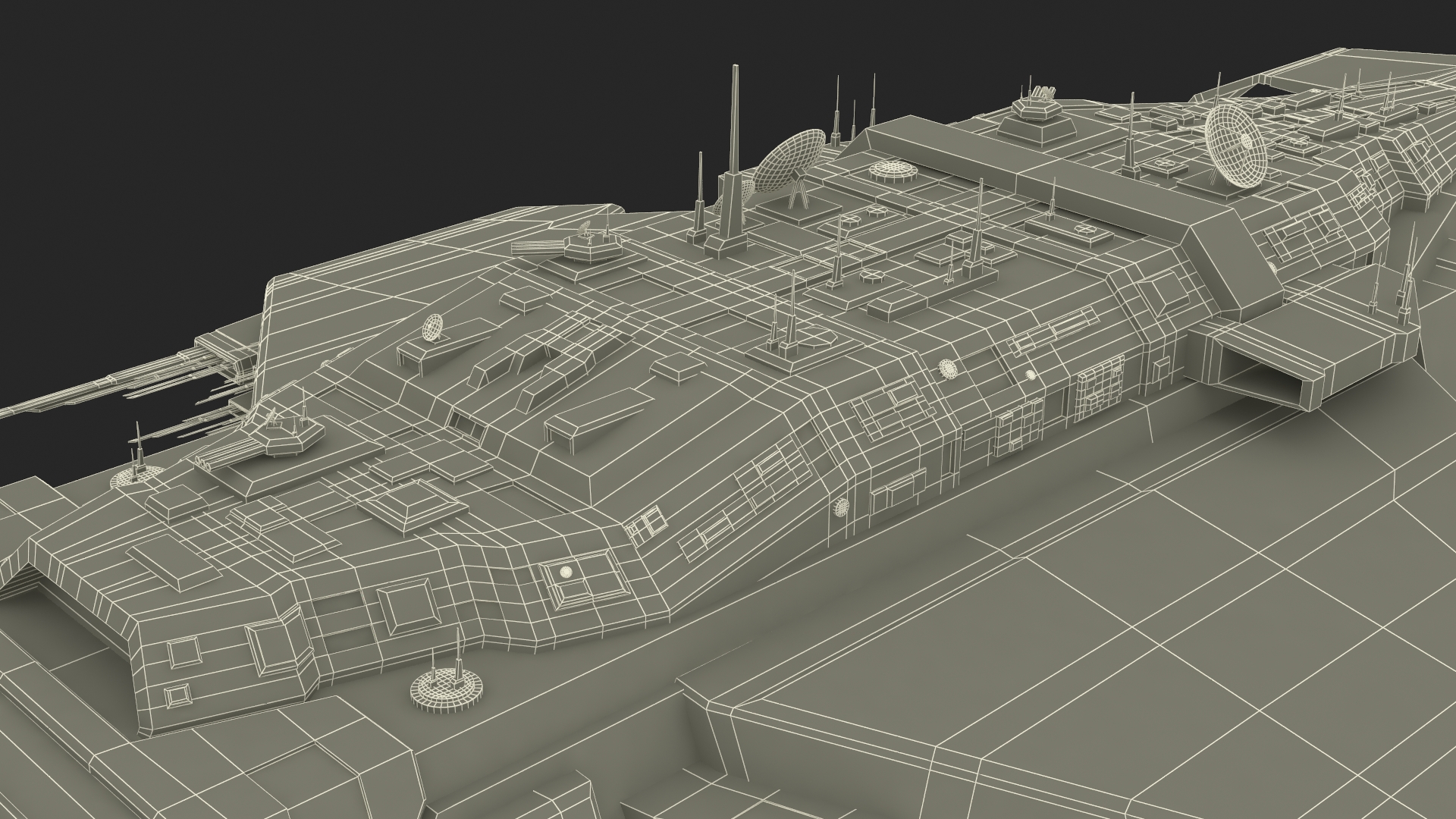 3D Futuristic Scifi Spaceship