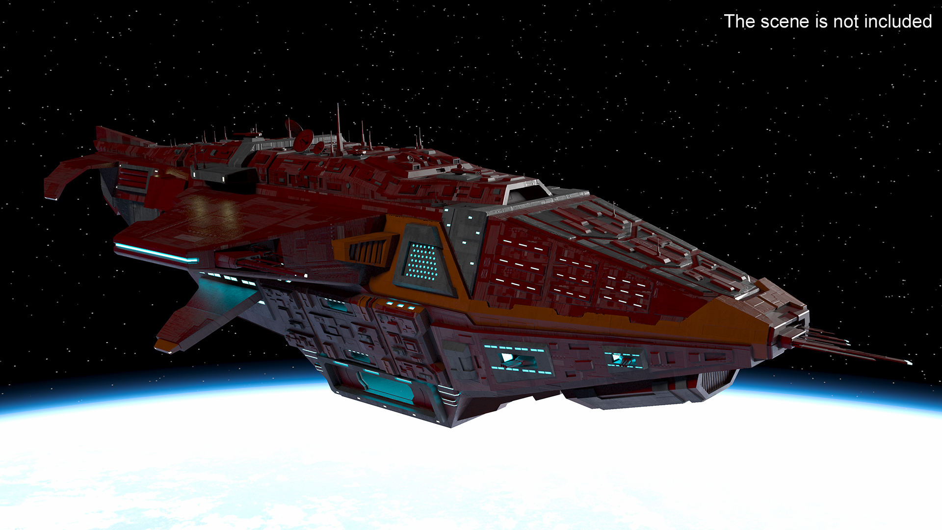 3D Futuristic Scifi Spaceship