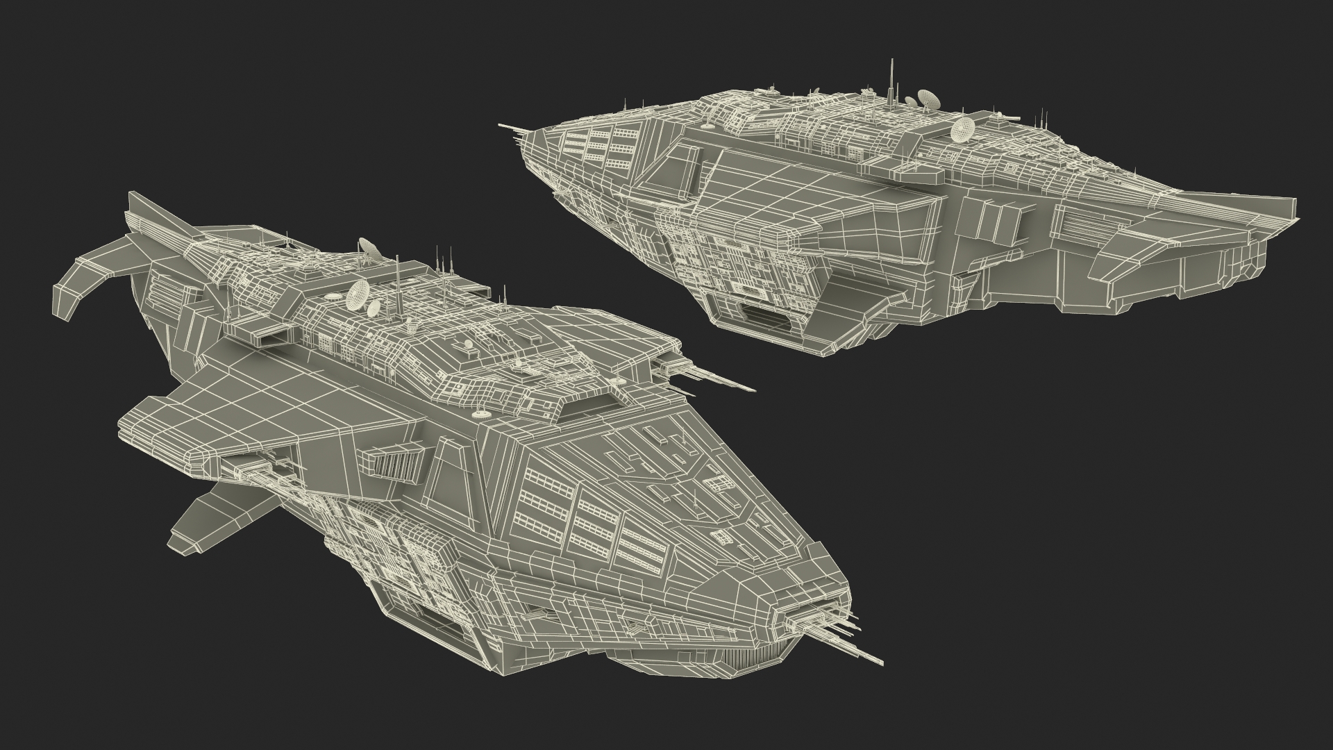 3D Futuristic Scifi Spaceship