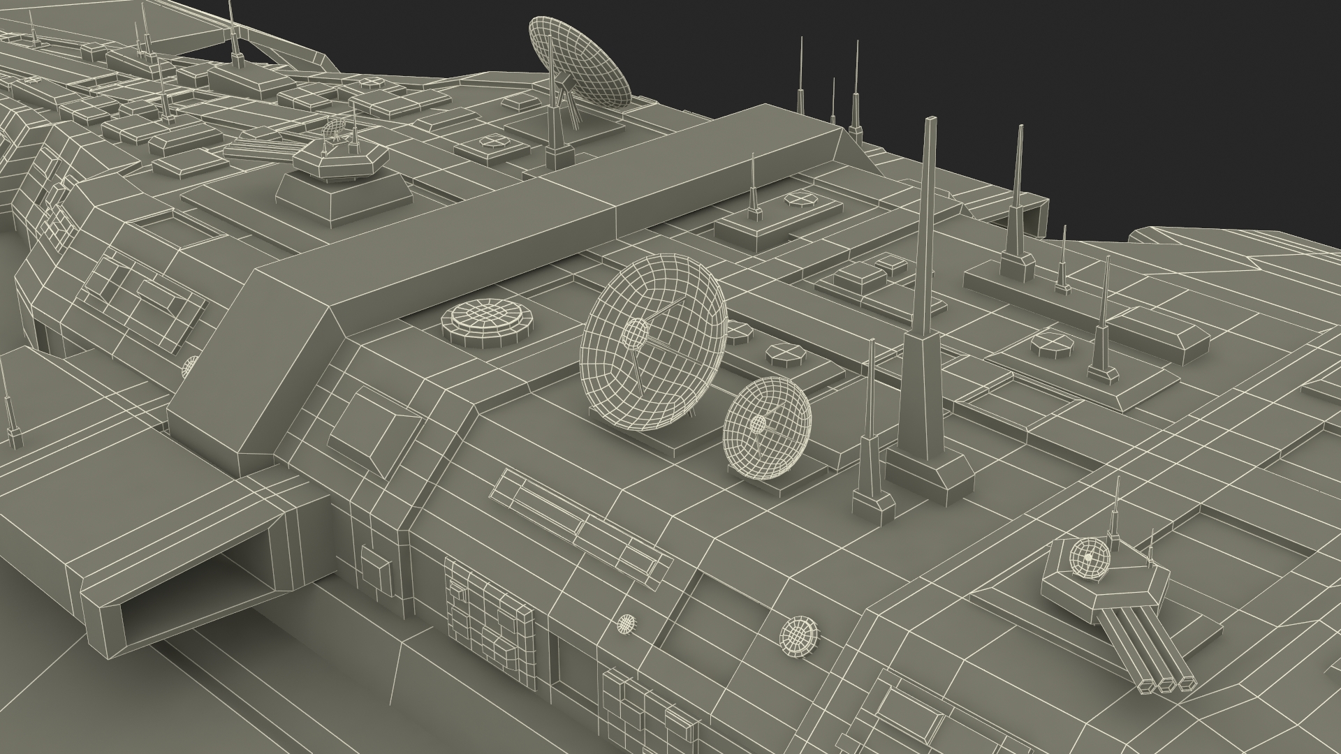 3D Futuristic Scifi Spaceship