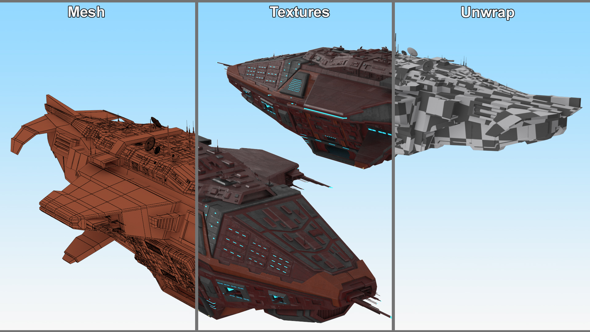 3D Futuristic Scifi Spaceship