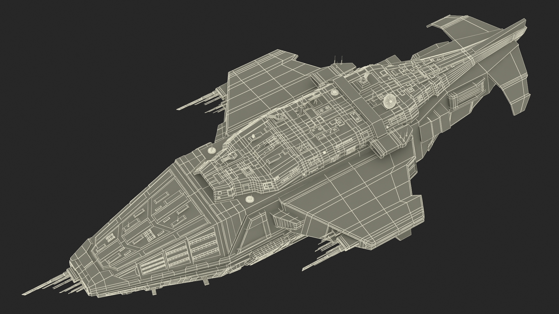 3D Futuristic Scifi Spaceship