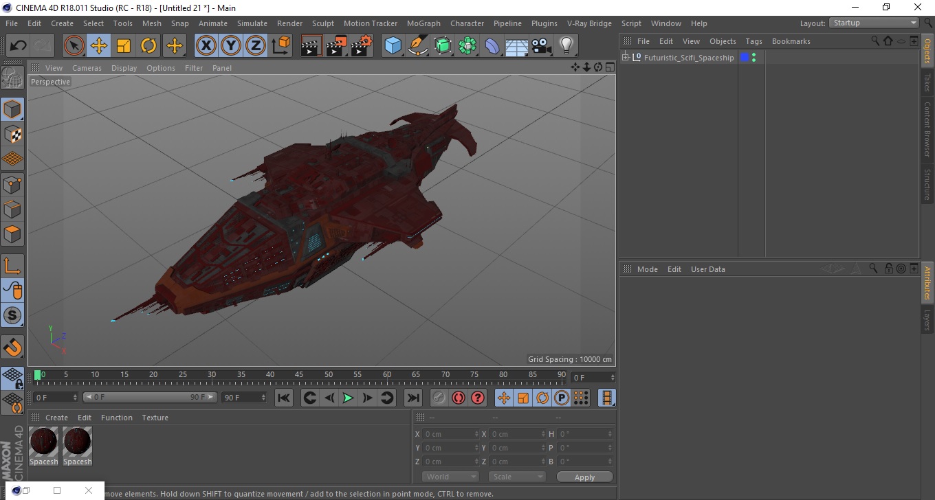 3D Futuristic Scifi Spaceship