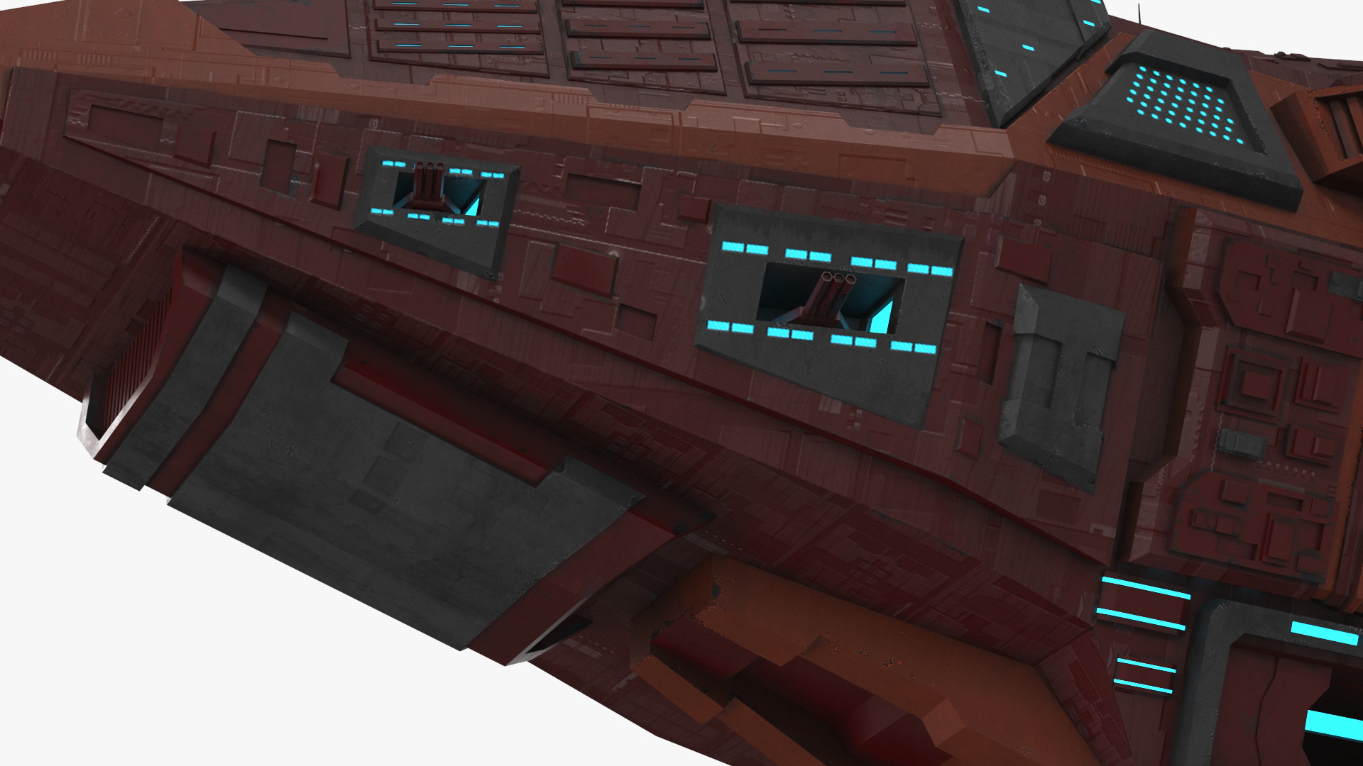 3D Futuristic Scifi Spaceship