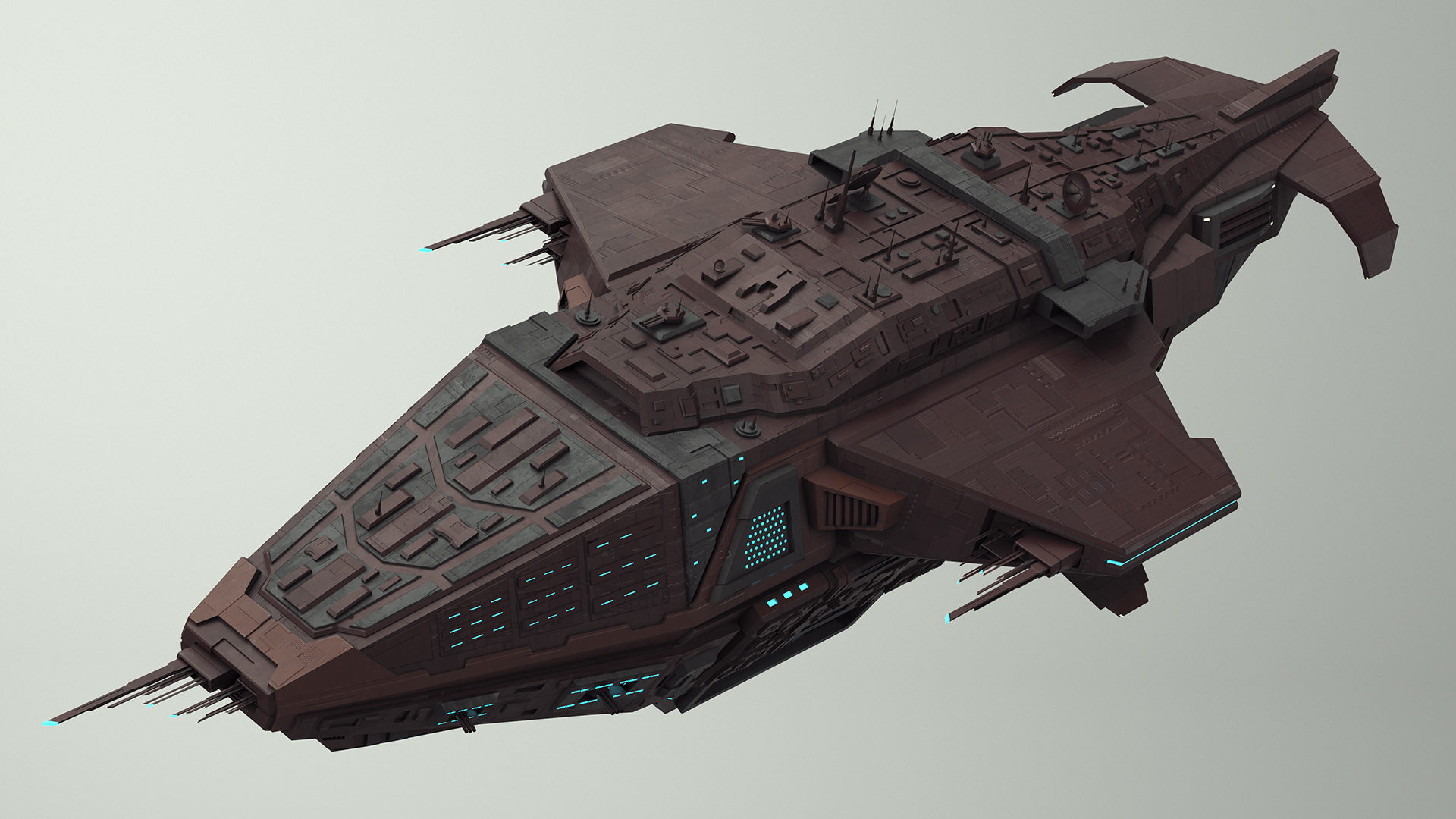 3D Futuristic Scifi Spaceship