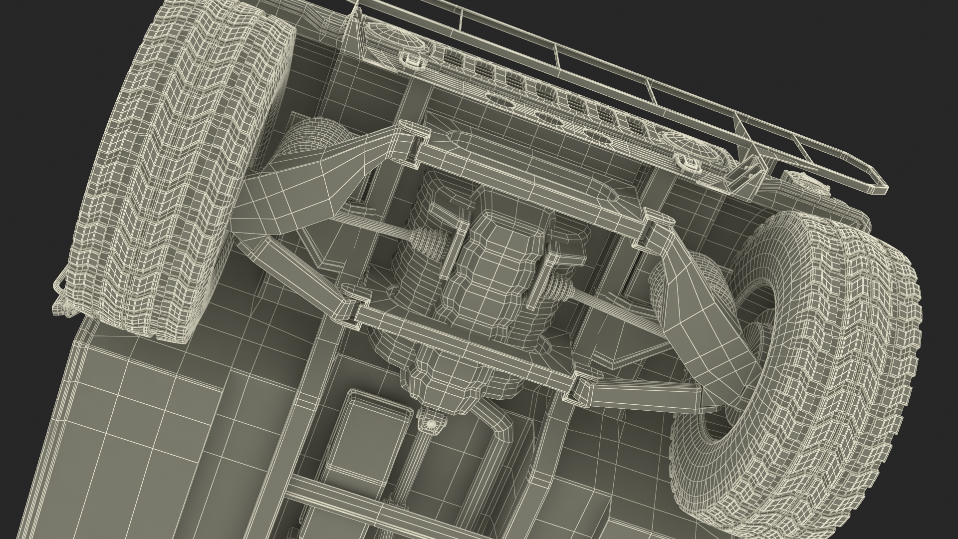 3D model Military Humvee with Mounted Machine Gun