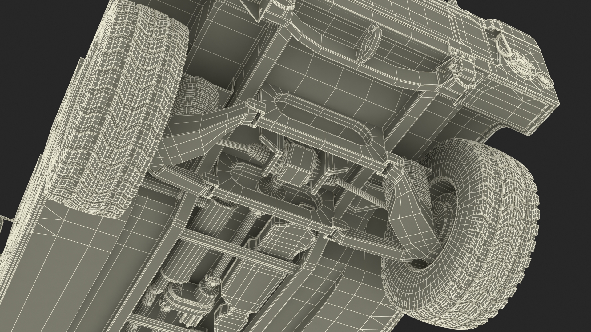 3D model Military Humvee with Mounted Machine Gun