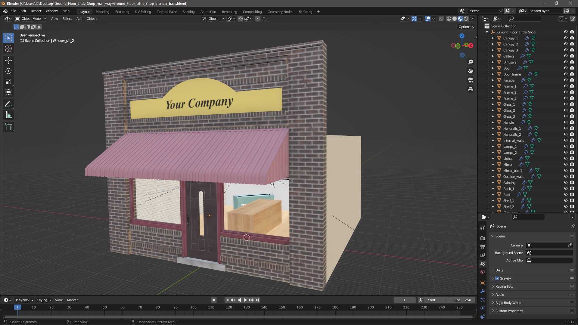 Ground Floor Little Shop 3D model