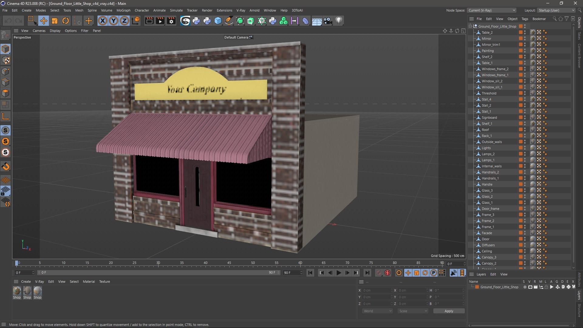 Ground Floor Little Shop 3D model