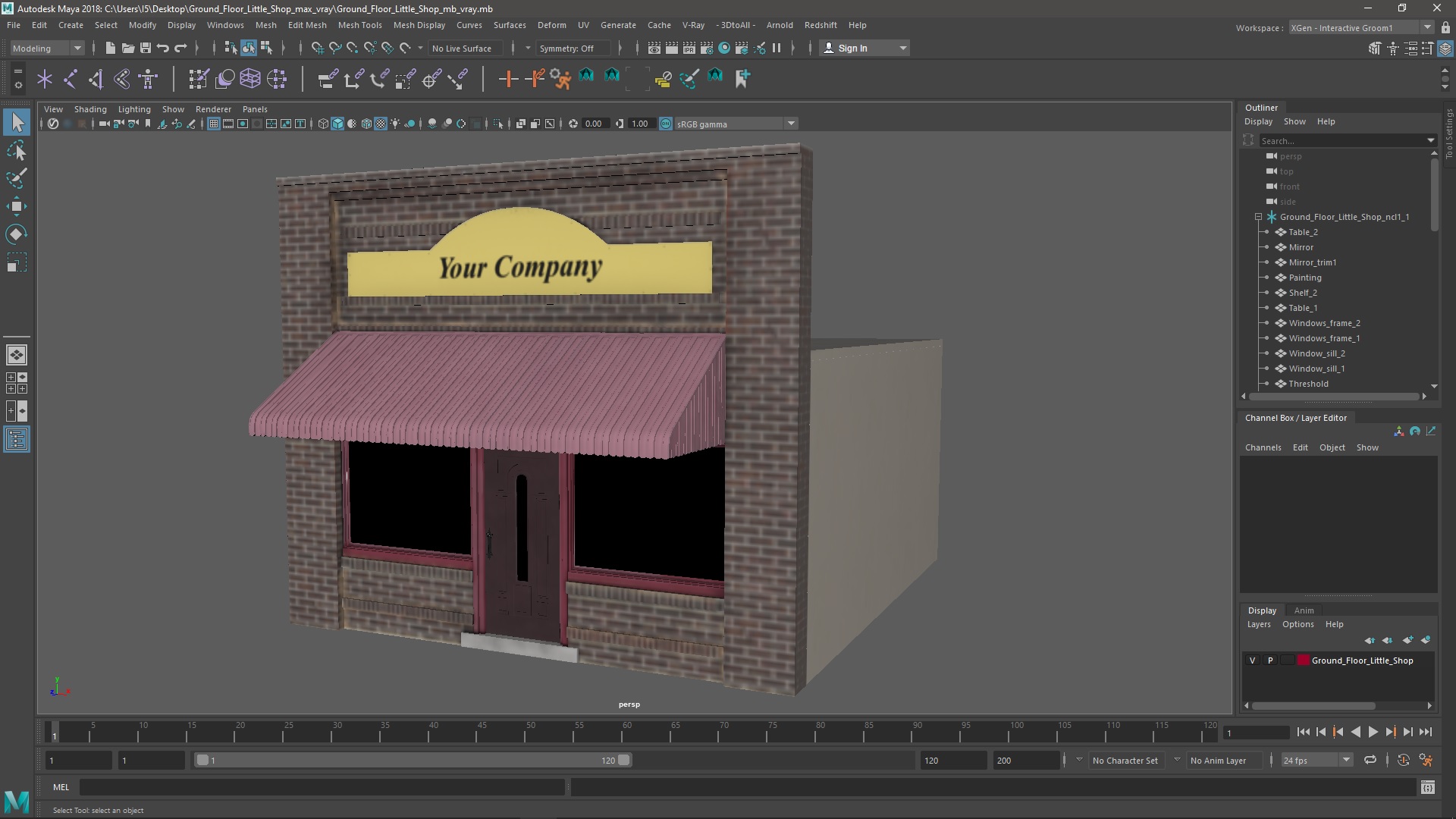 Ground Floor Little Shop 3D model