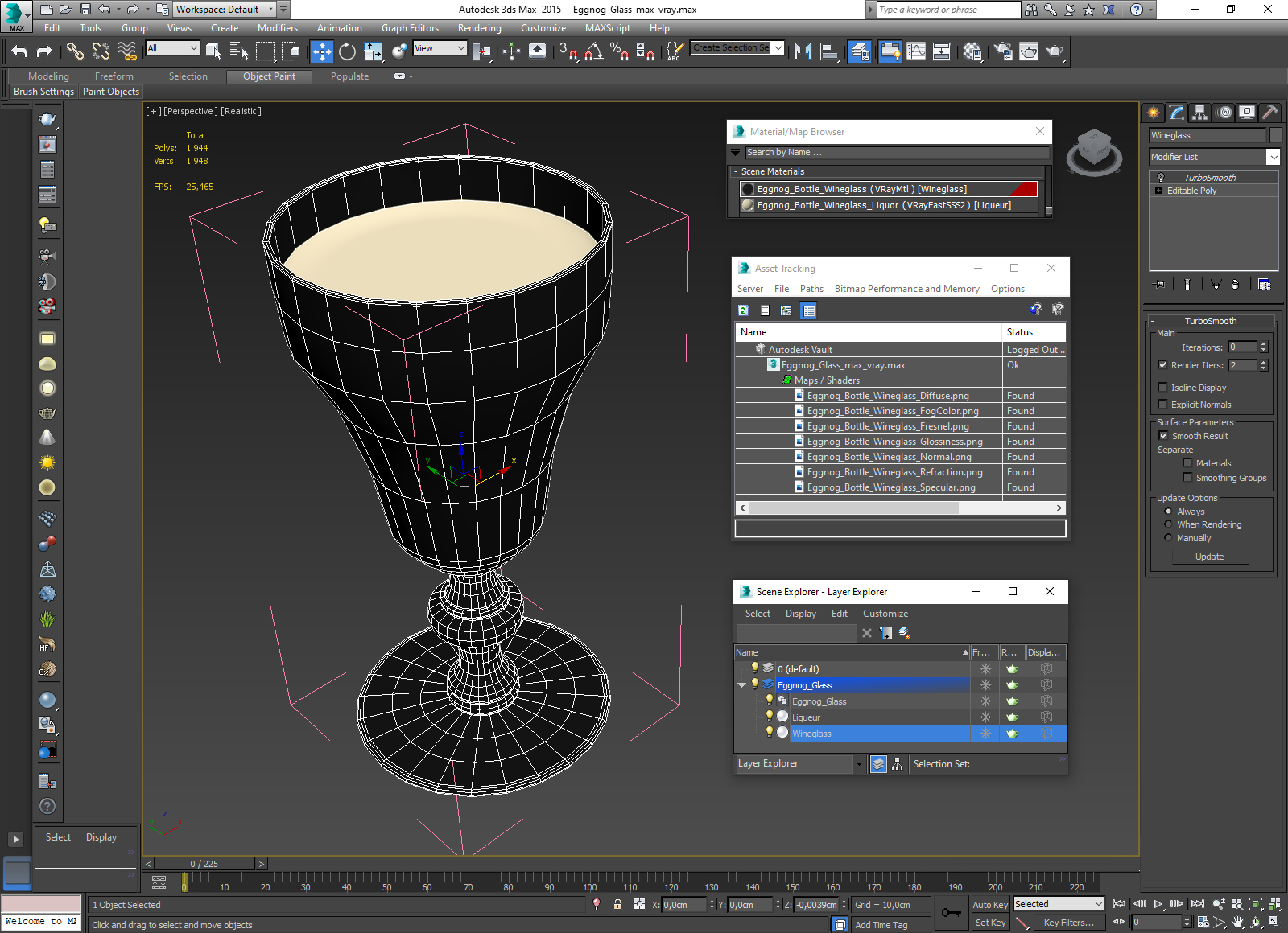 Eggnog Glass 3D