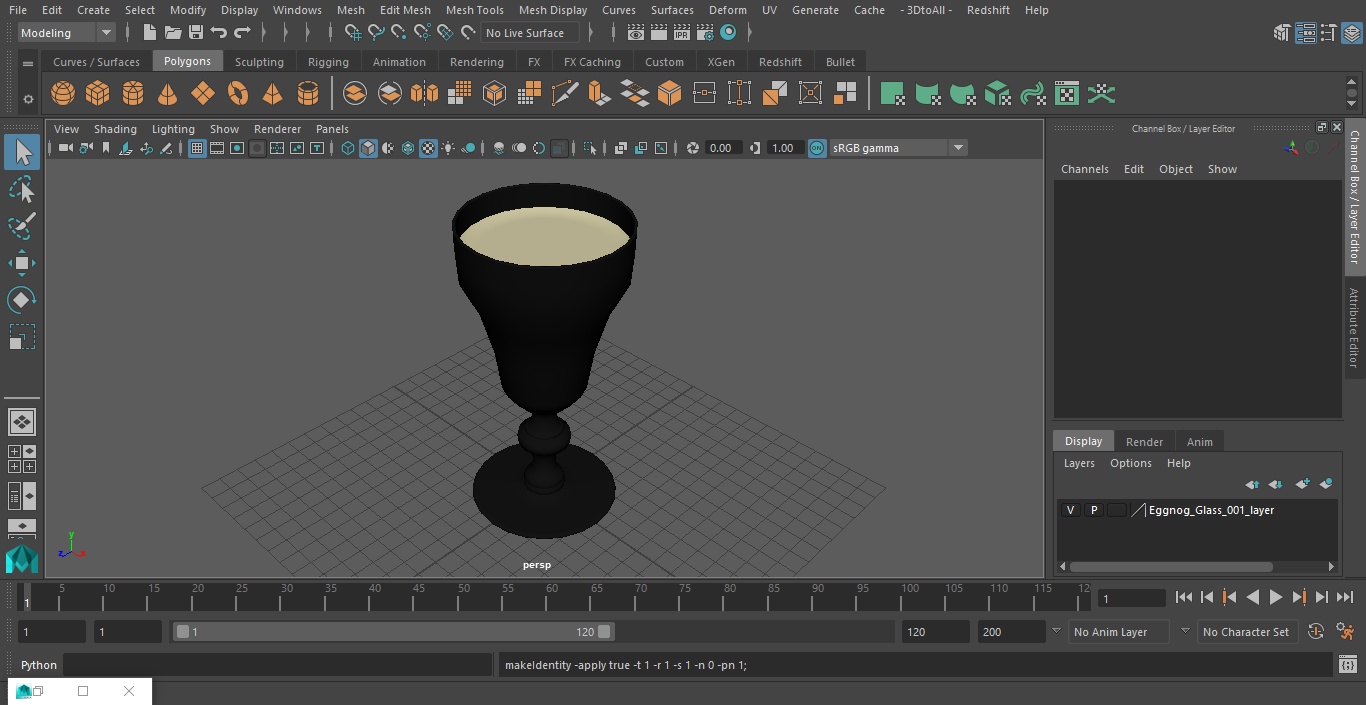 Eggnog Glass 3D