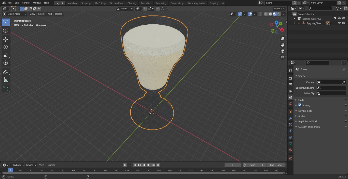 Eggnog Glass 3D