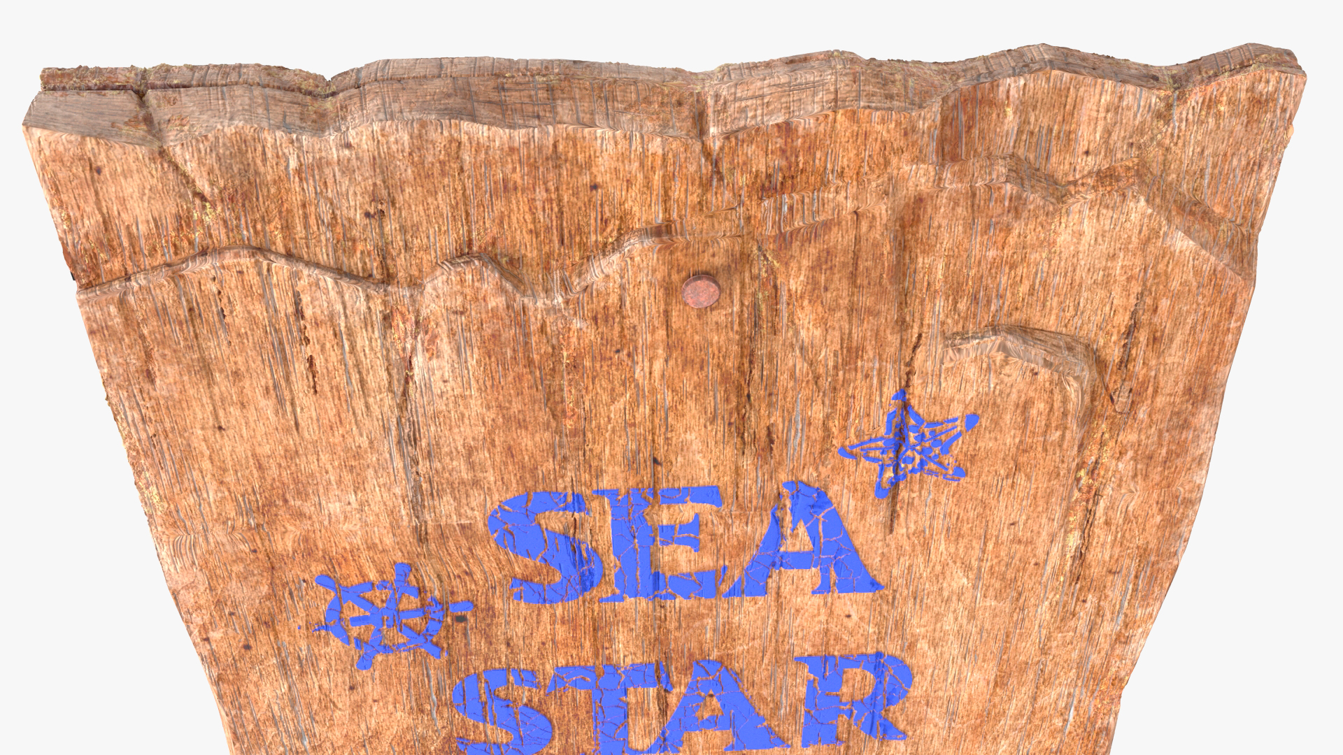 Aged Wooden Rustic Sign Board 3D model