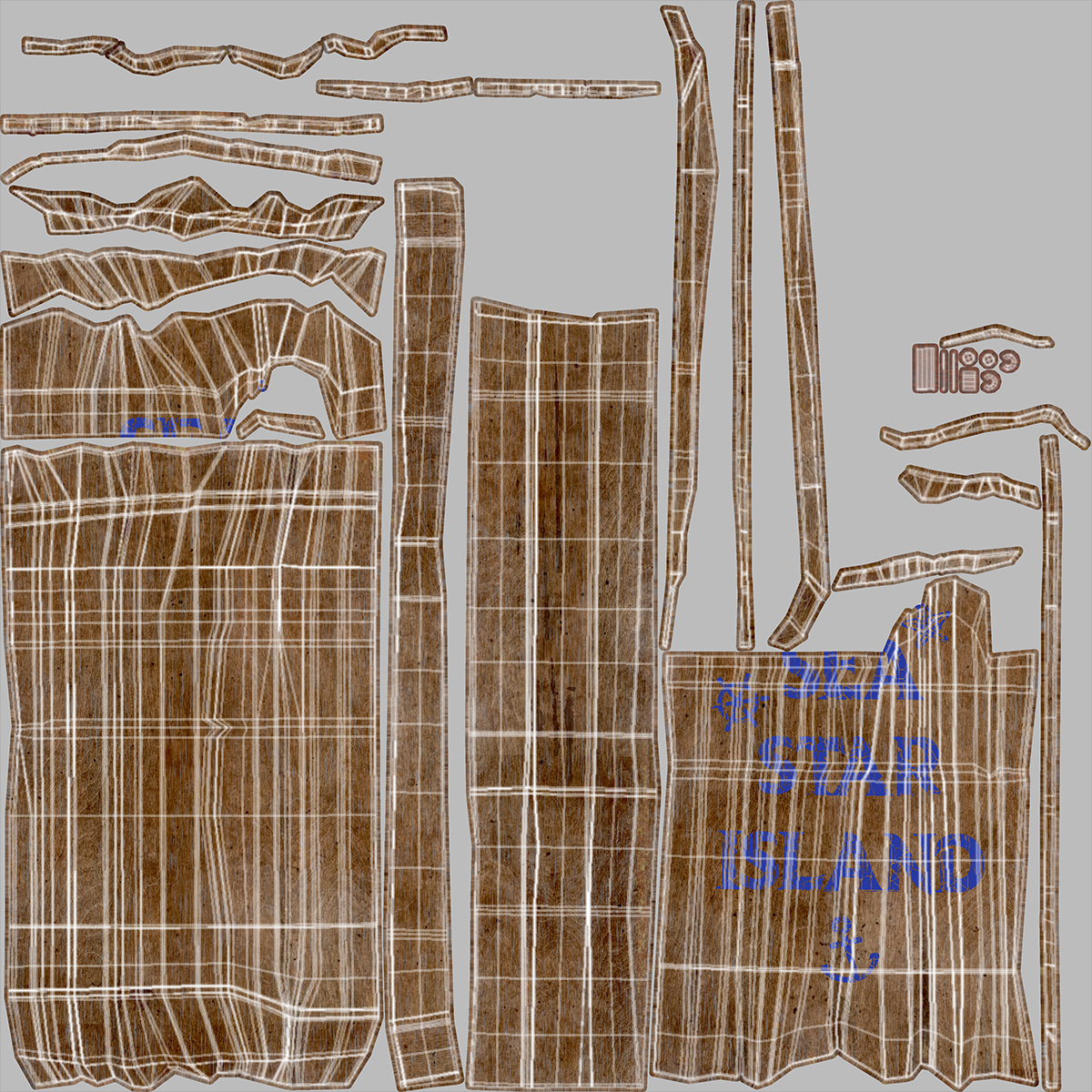 Aged Wooden Rustic Sign Board 3D model