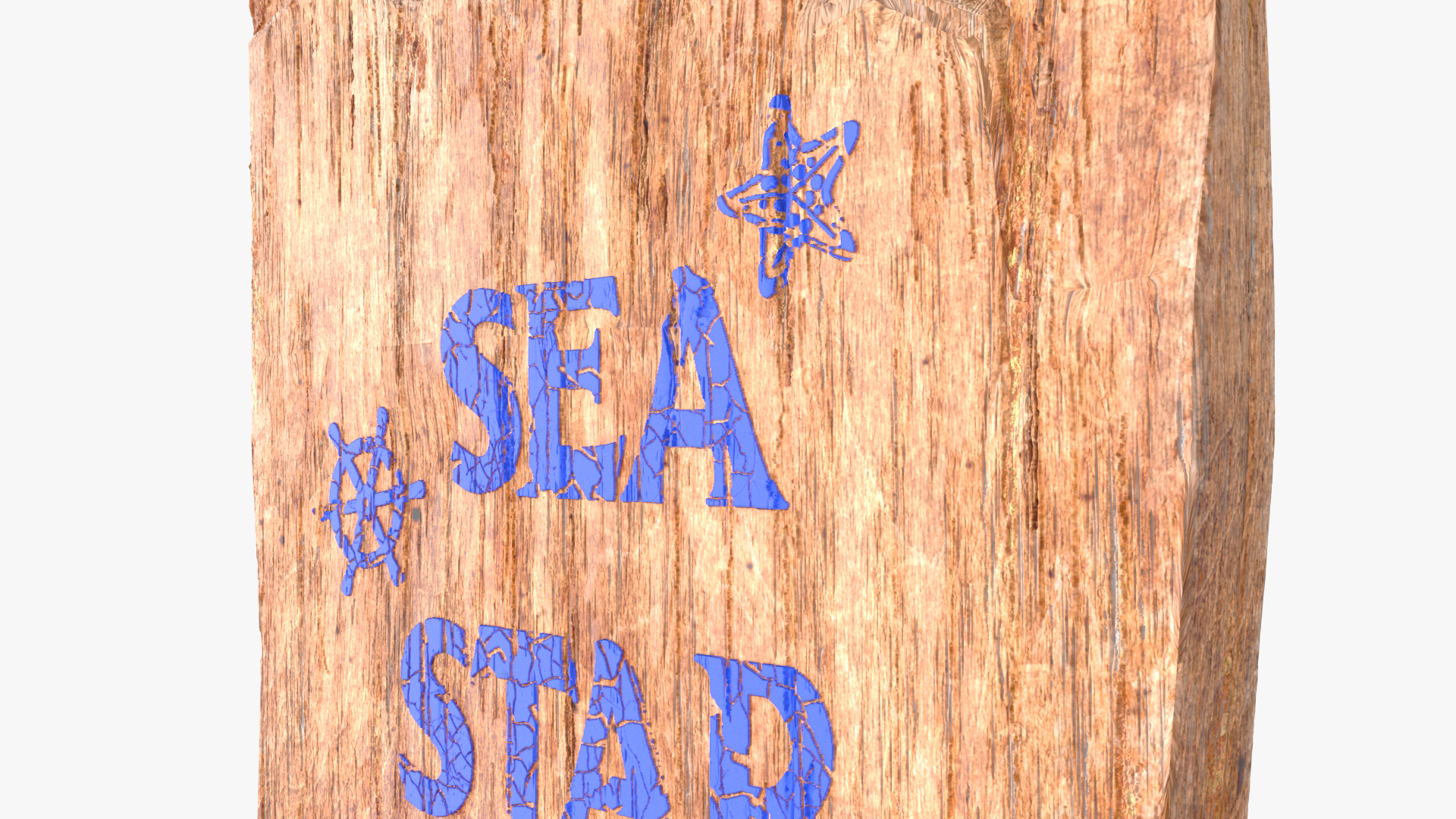 Aged Wooden Rustic Sign Board 3D model