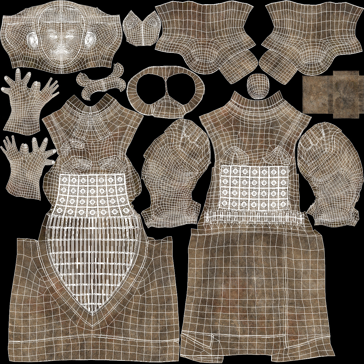 3D Aged Terracotta Warrior model