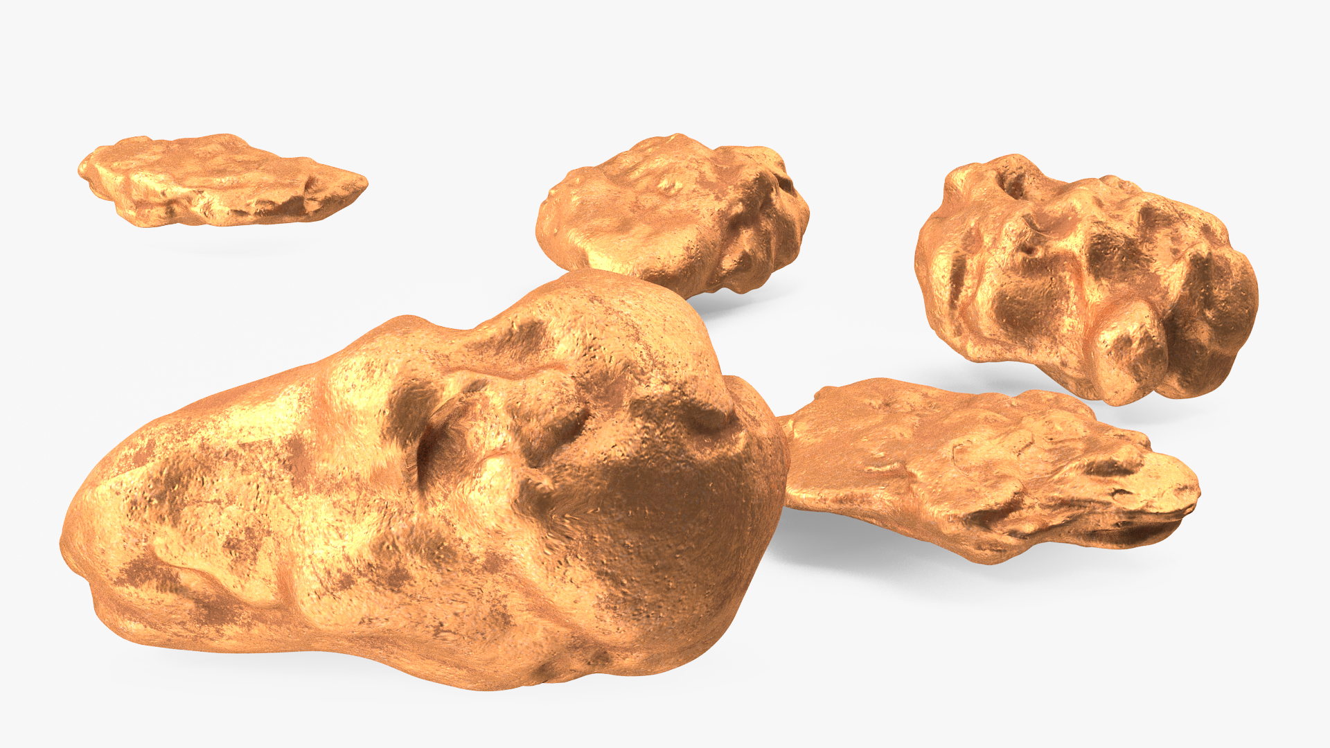 3D model Metallic Copper Small Minerals