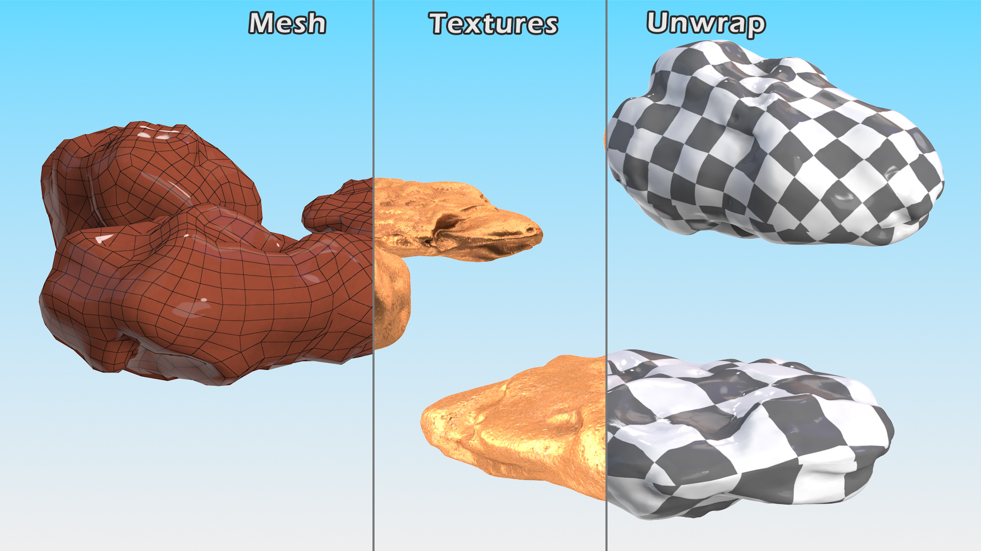 3D model Metallic Copper Small Minerals