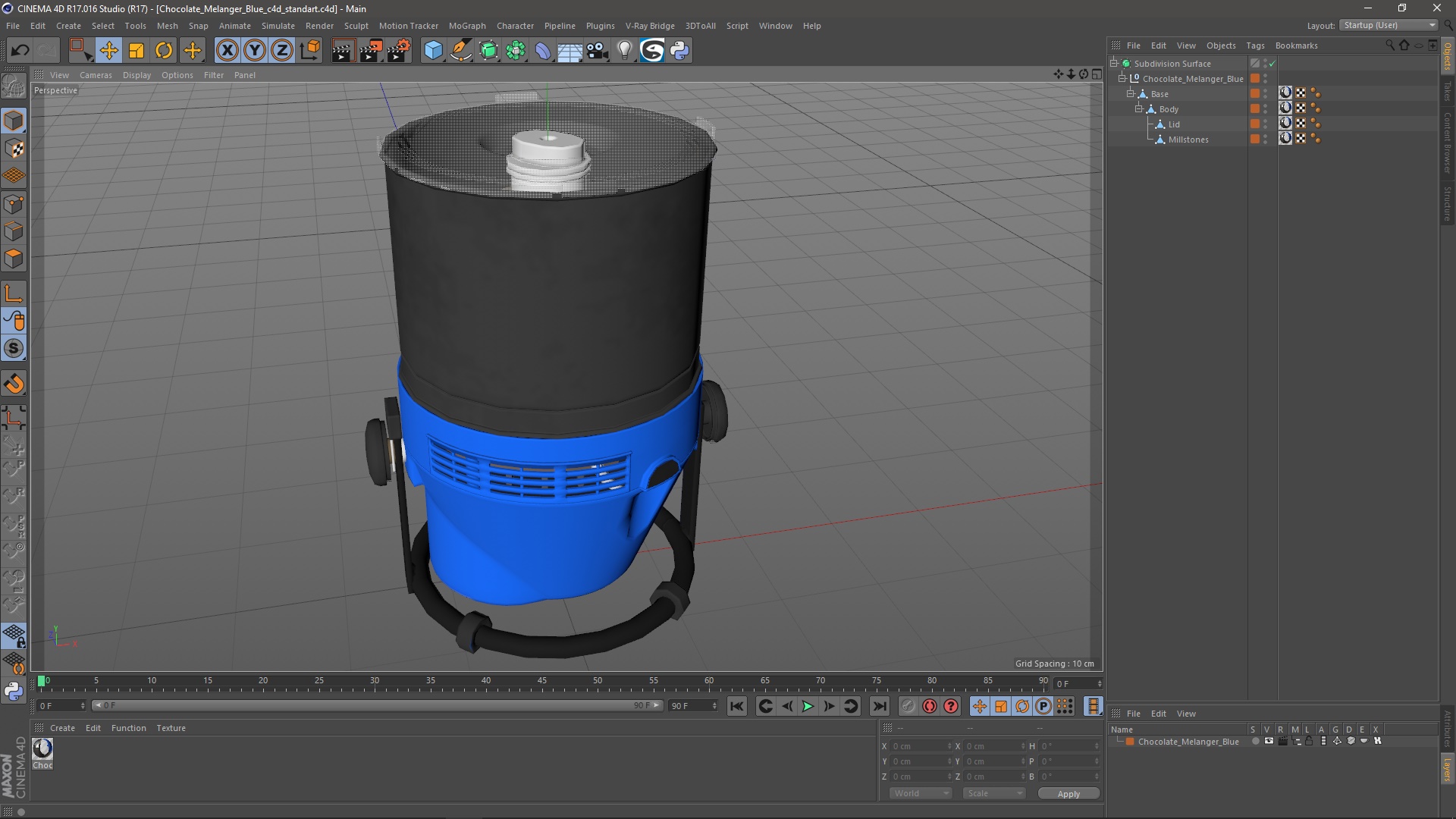 3D Chocolate Melanger Blue model