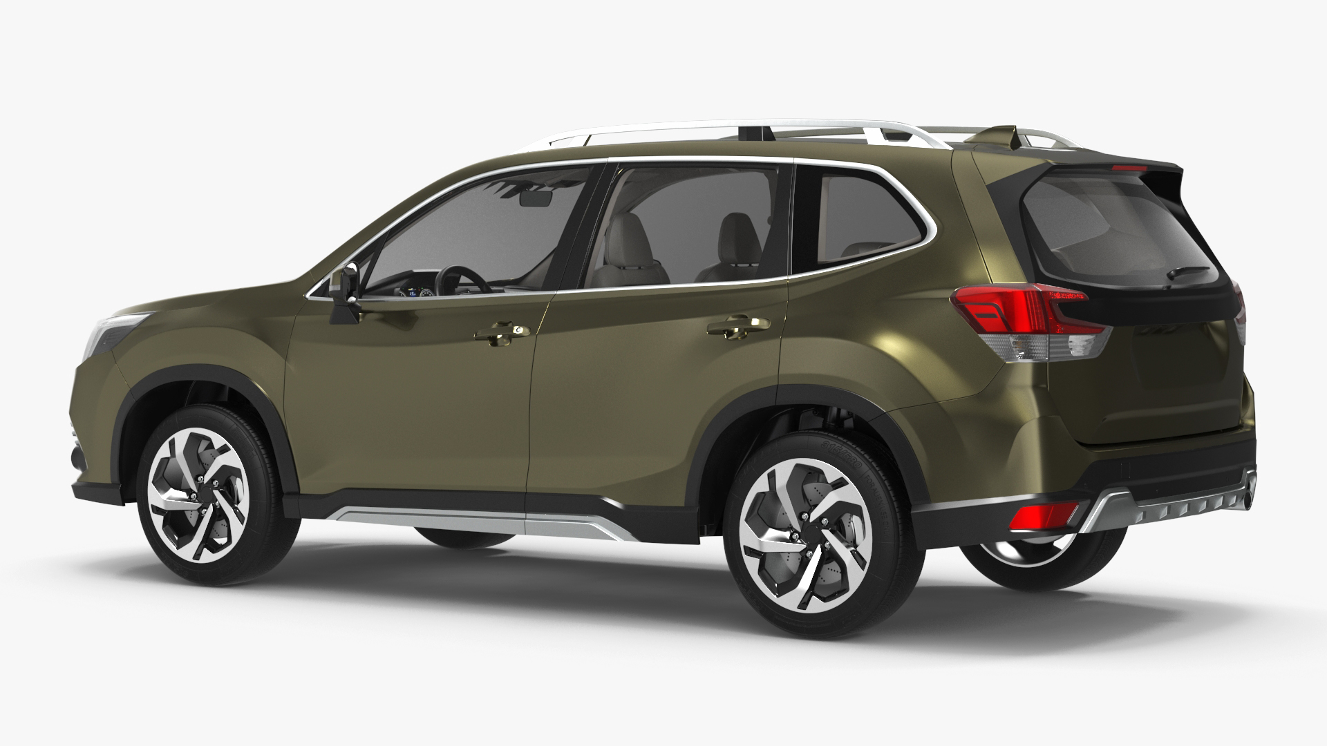 Green Compact Crossover SUV 3D