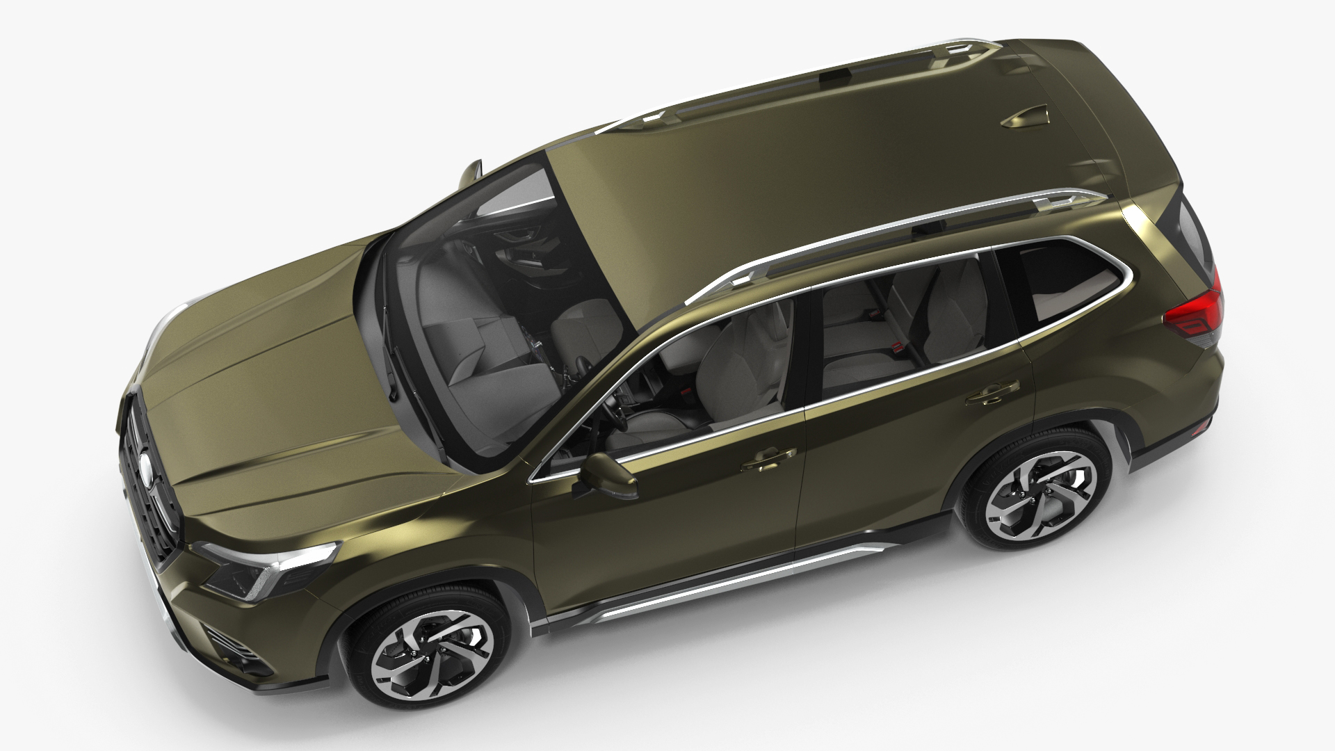 Green Compact Crossover SUV 3D