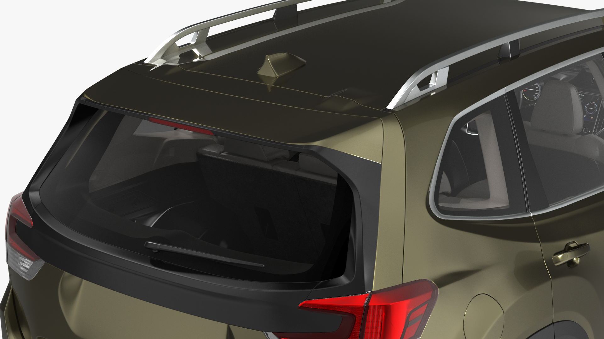 Green Compact Crossover SUV 3D