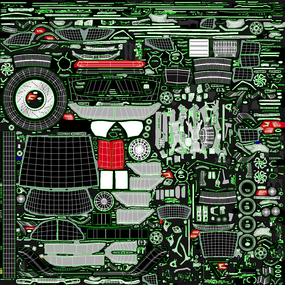 Green Compact Crossover SUV 3D