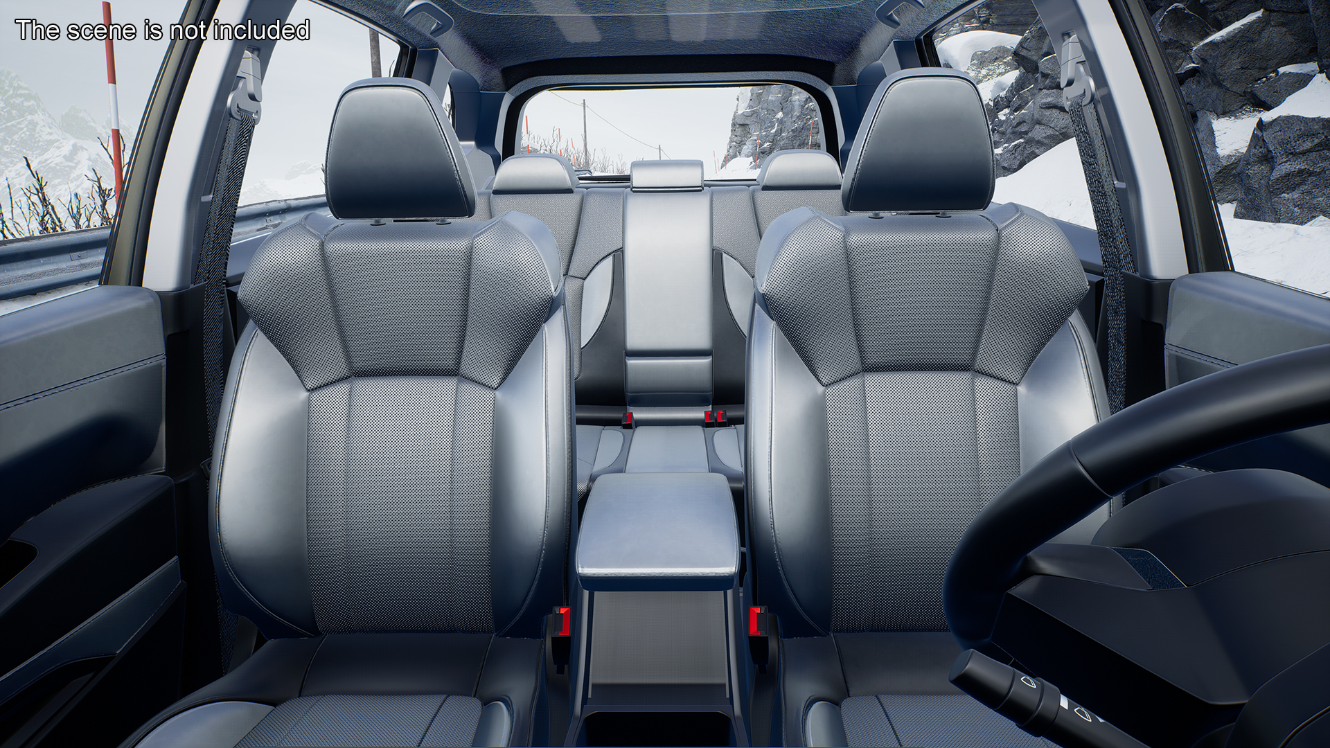 Green Compact Crossover SUV 3D