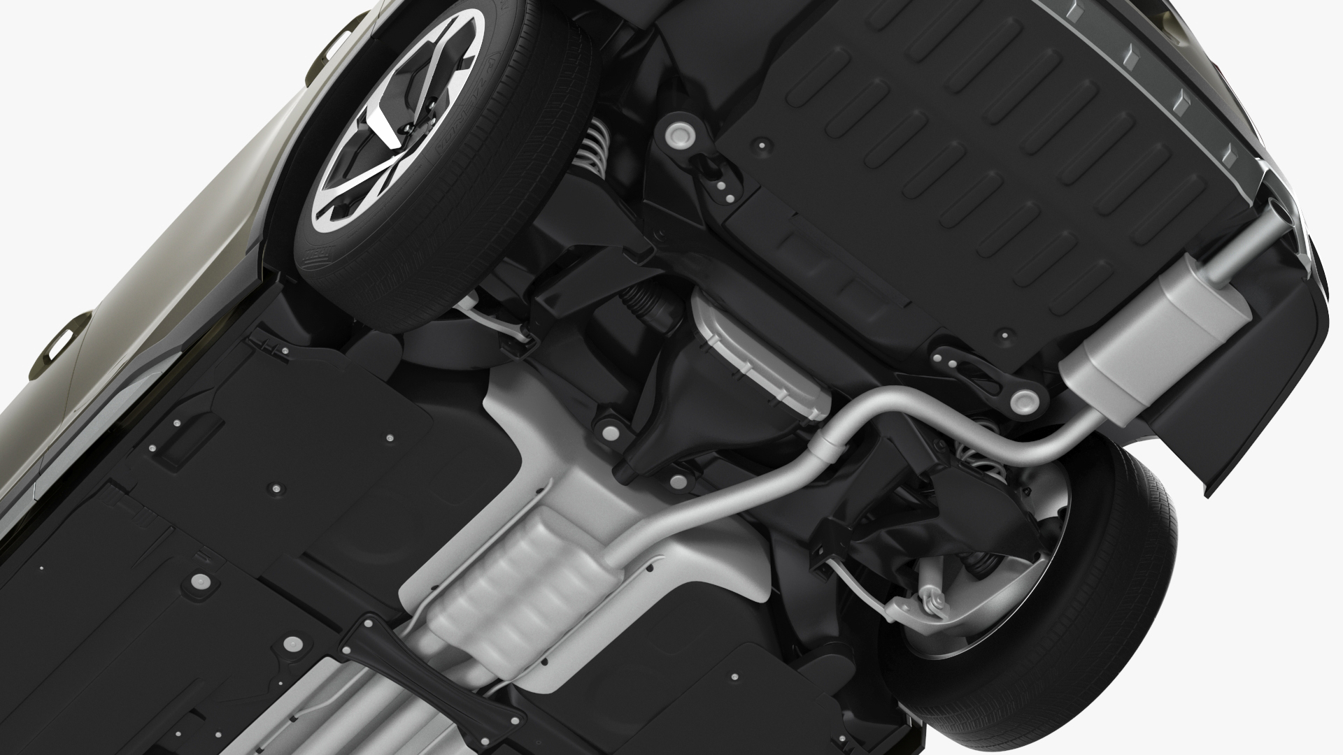 Green Compact Crossover SUV 3D