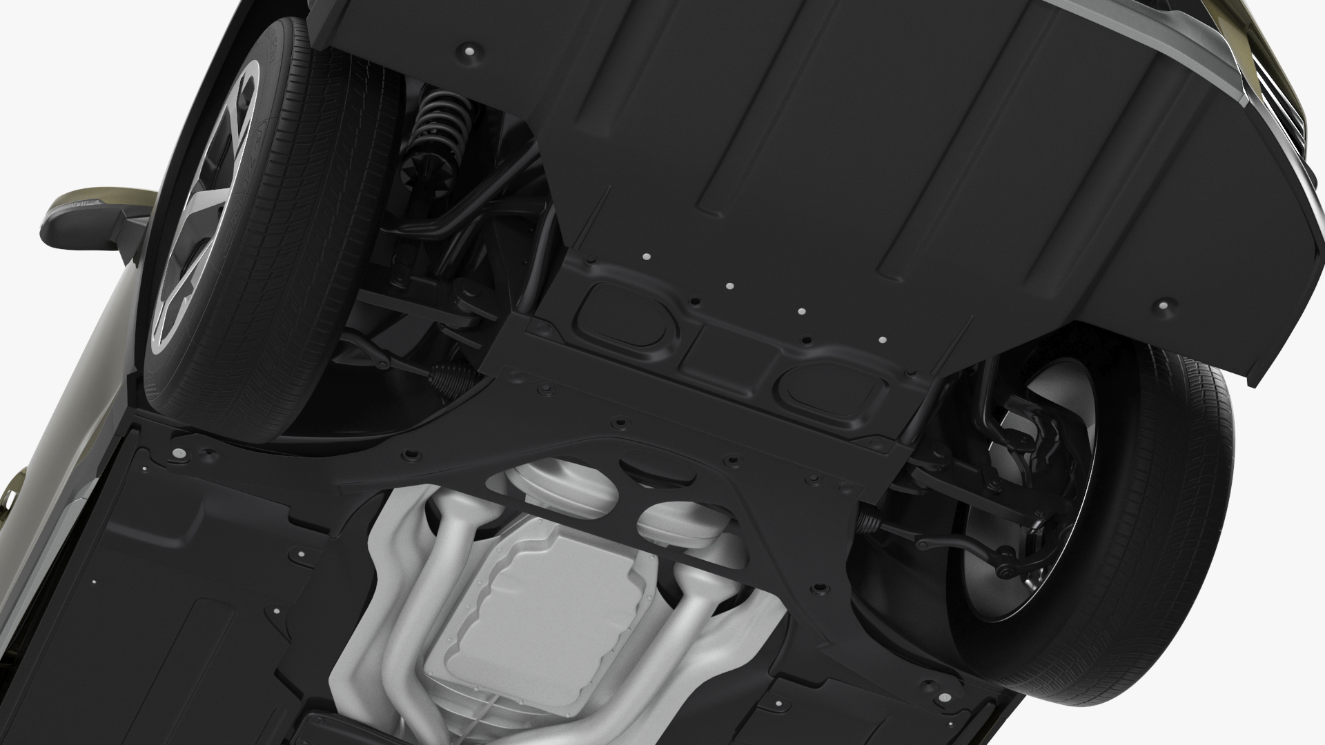 Green Compact Crossover SUV 3D
