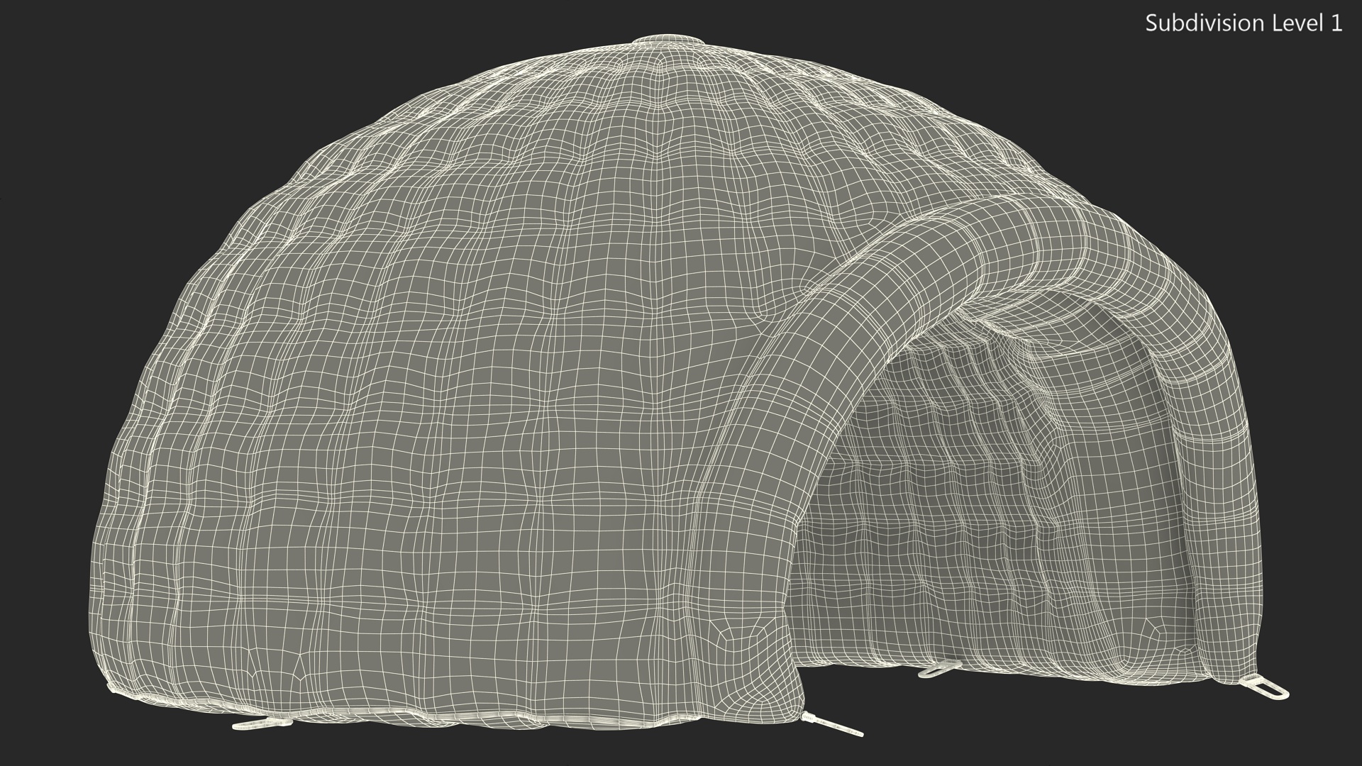 Inflatable Dome Shelter Green 3D model