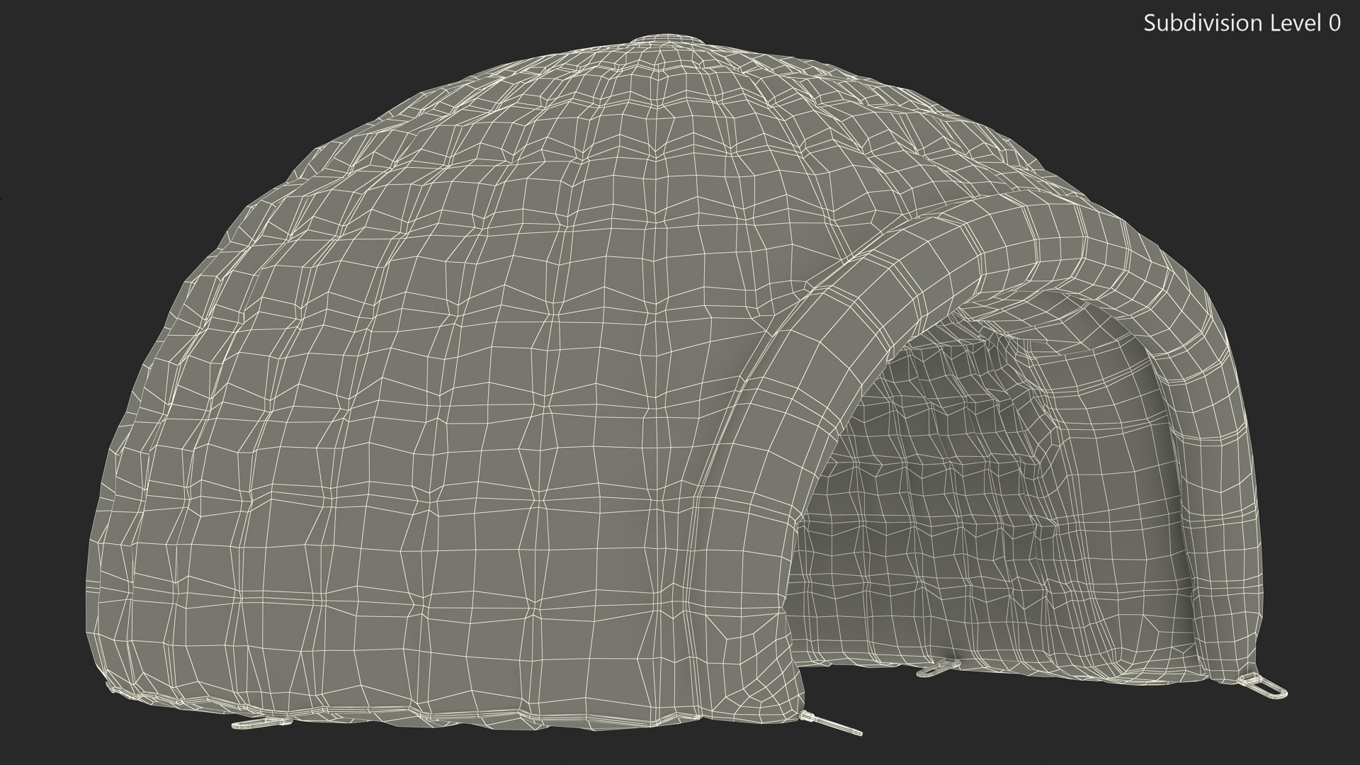 Inflatable Dome Shelter Green 3D model