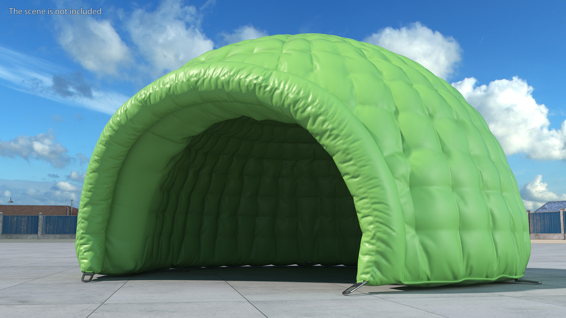 Inflatable Dome Shelter Green 3D model