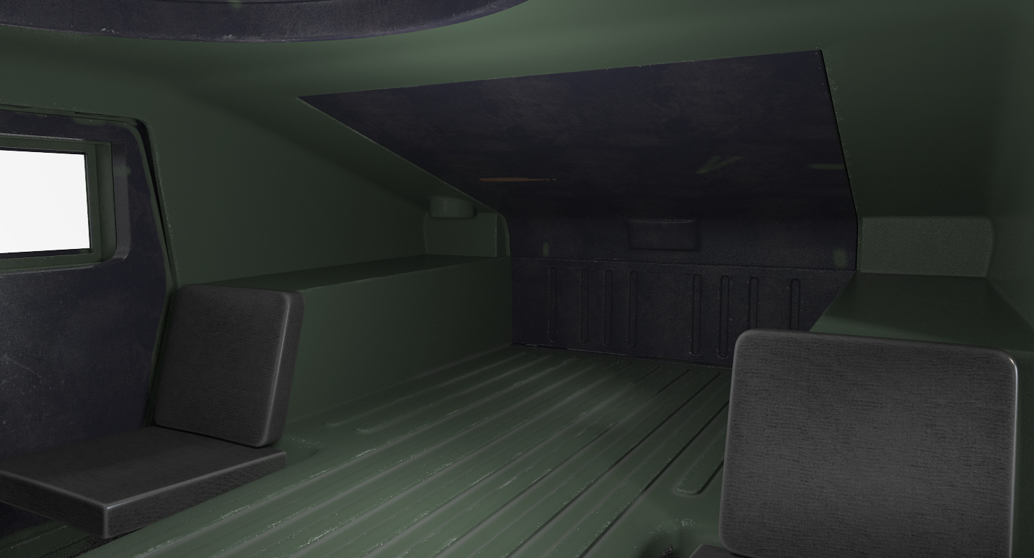 3D Humvee M1151 Simple Interior Camo model