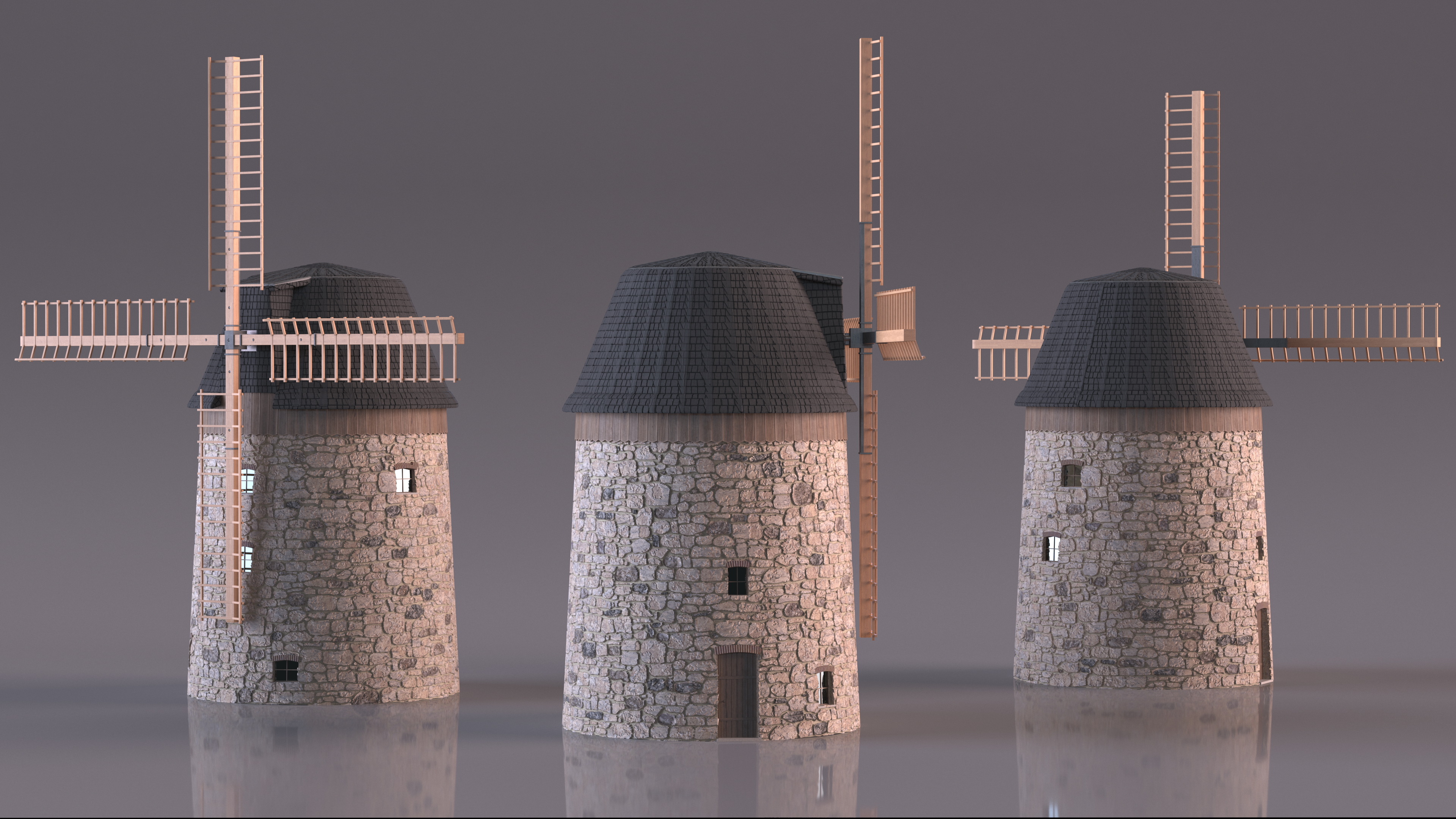 3D model Windmill Rigged
