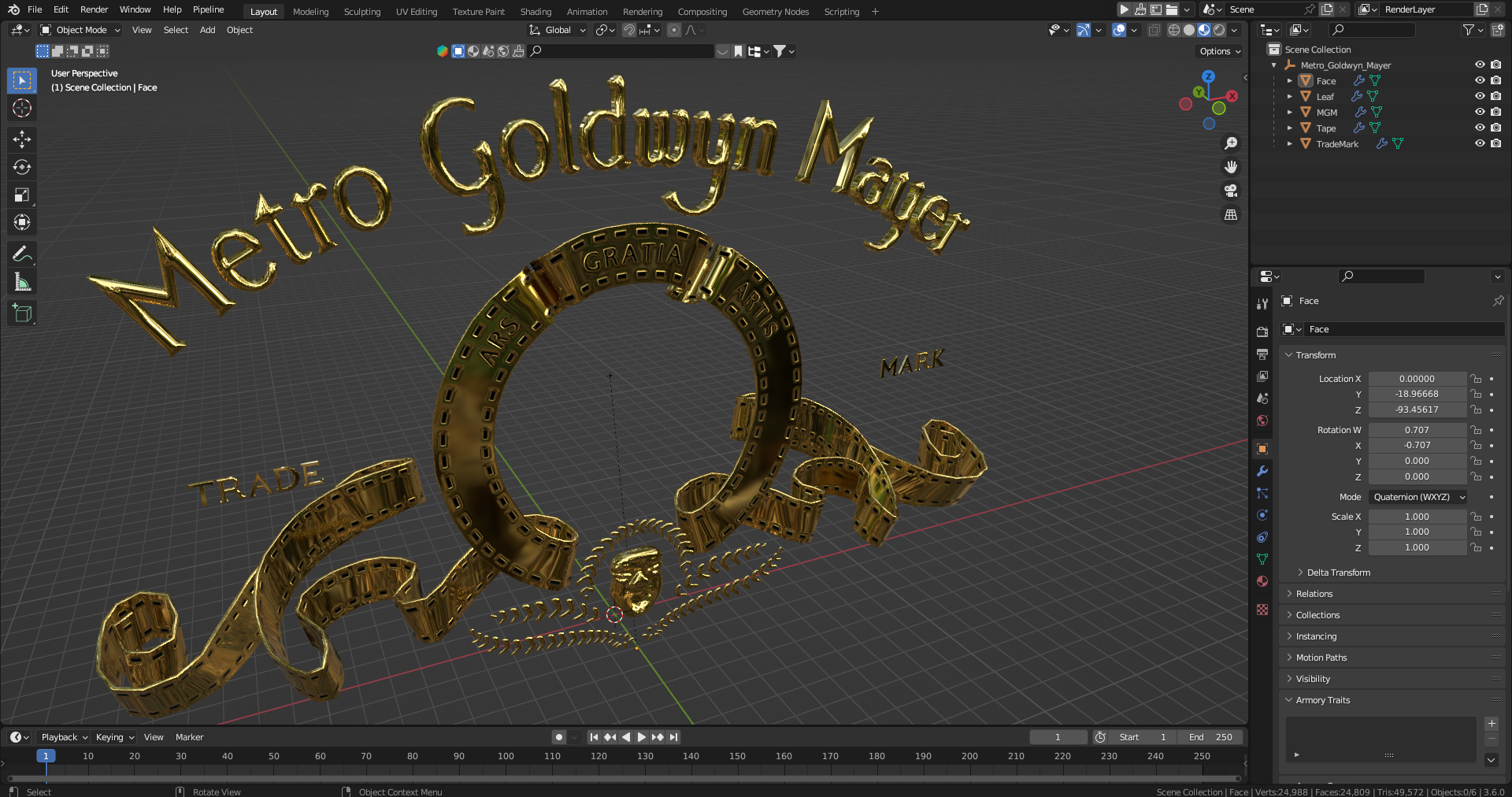 Metro Goldwyn Mayer 3D model