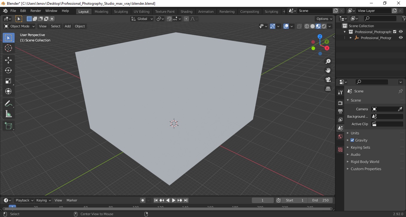 3D Professional Photography Studio