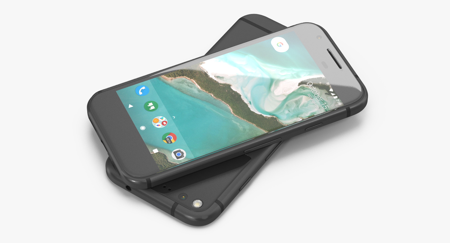 3D model Google Pixel Phone Quite Black
