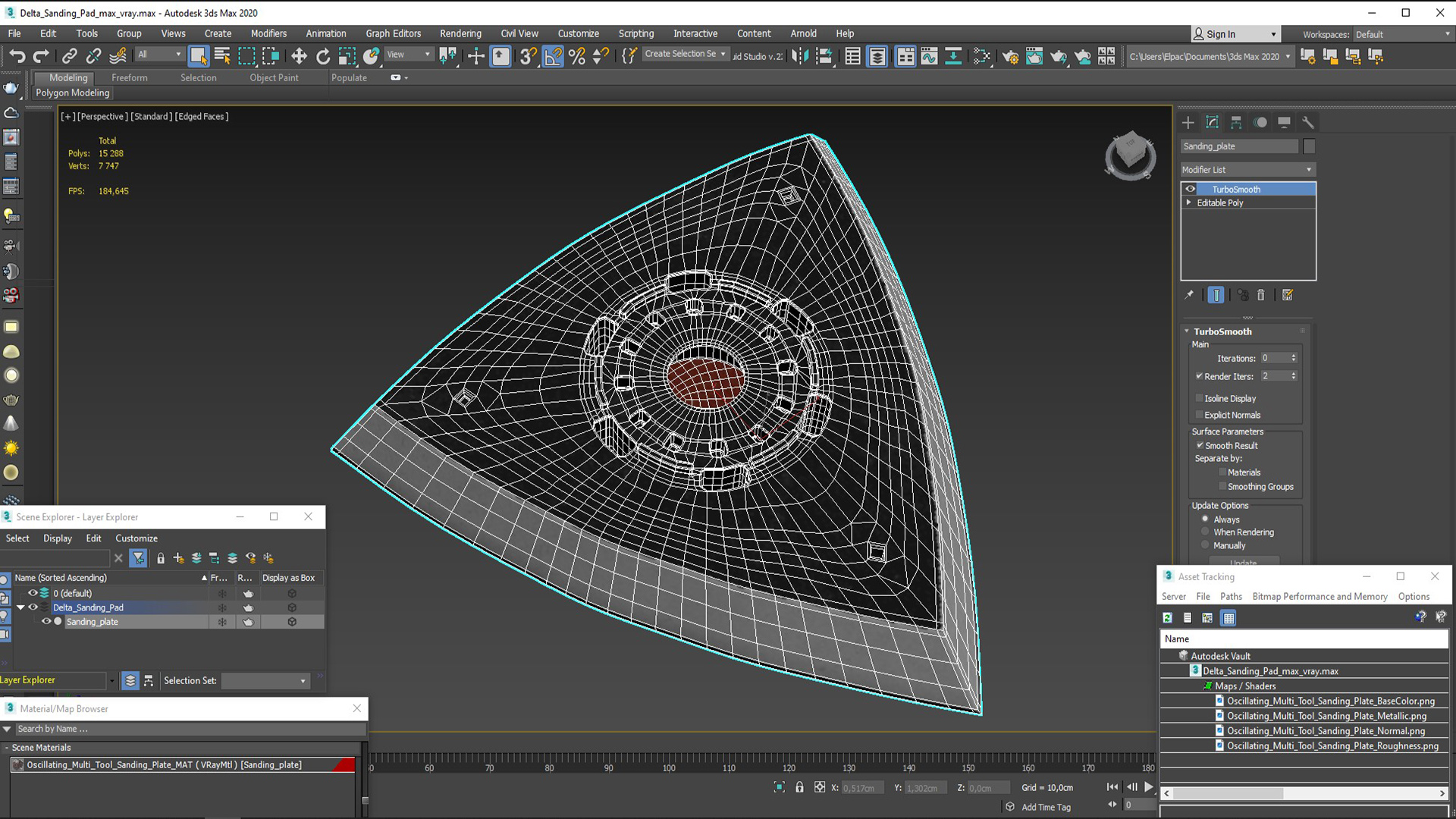 Delta Sanding Pad 3D