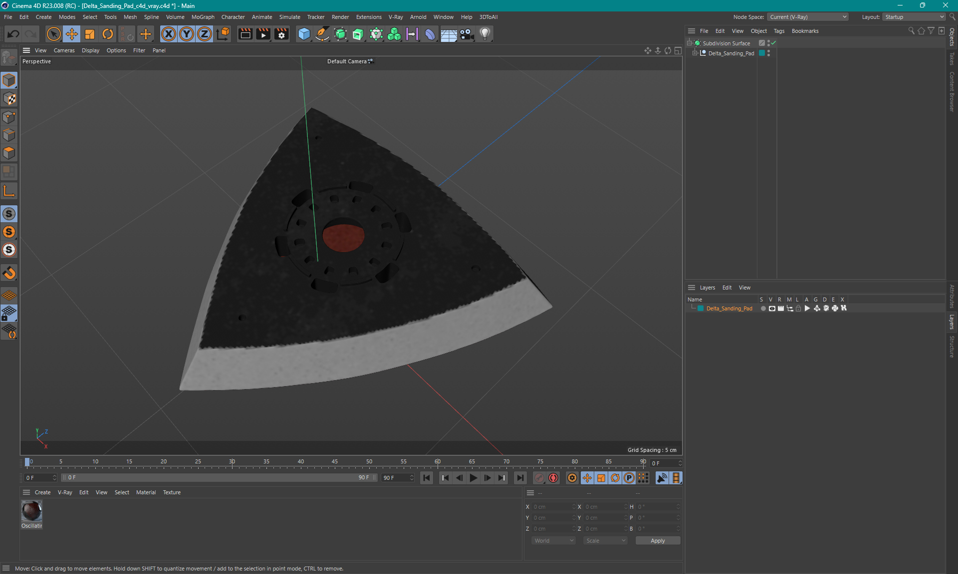 Delta Sanding Pad 3D