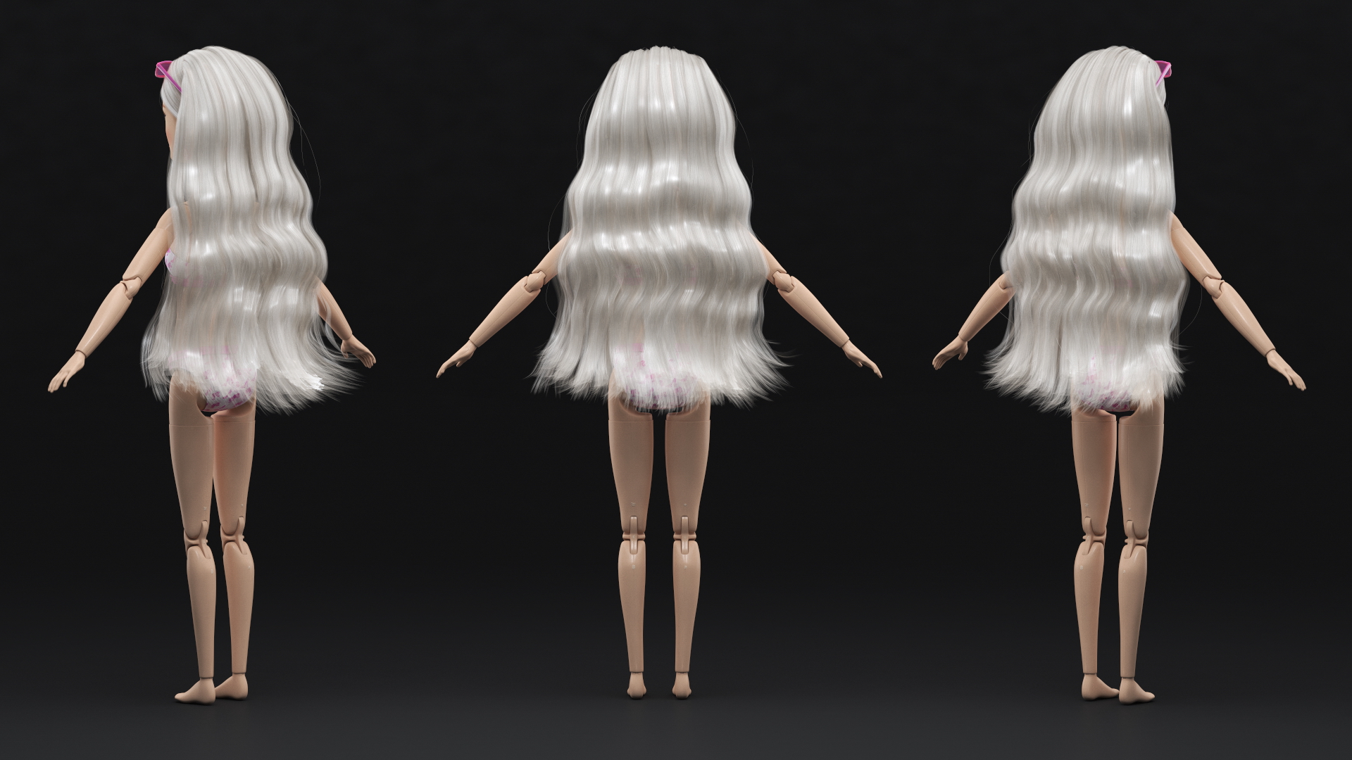 Barbie Doll Swimsuit T-pose 3D