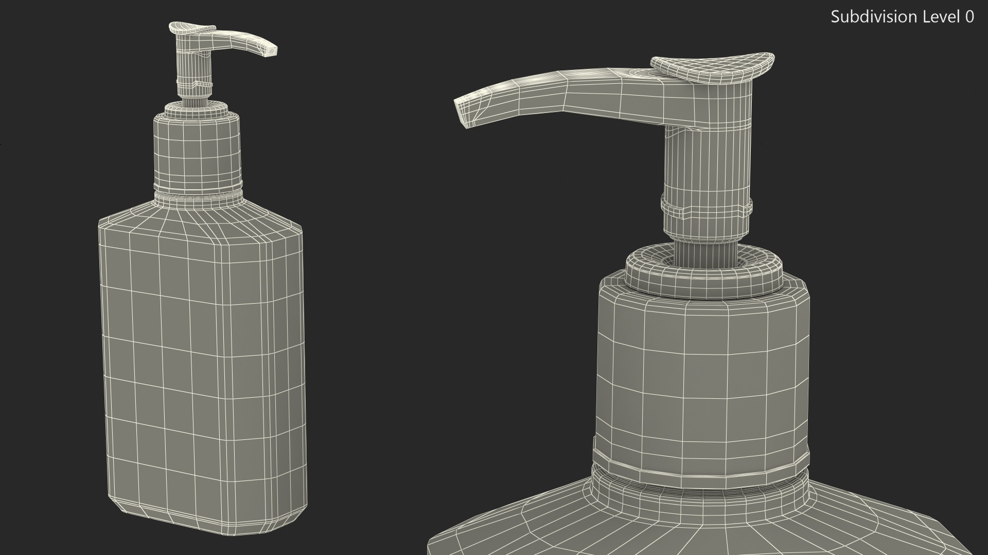 3D Empty Bottle with Dispenser Cap
