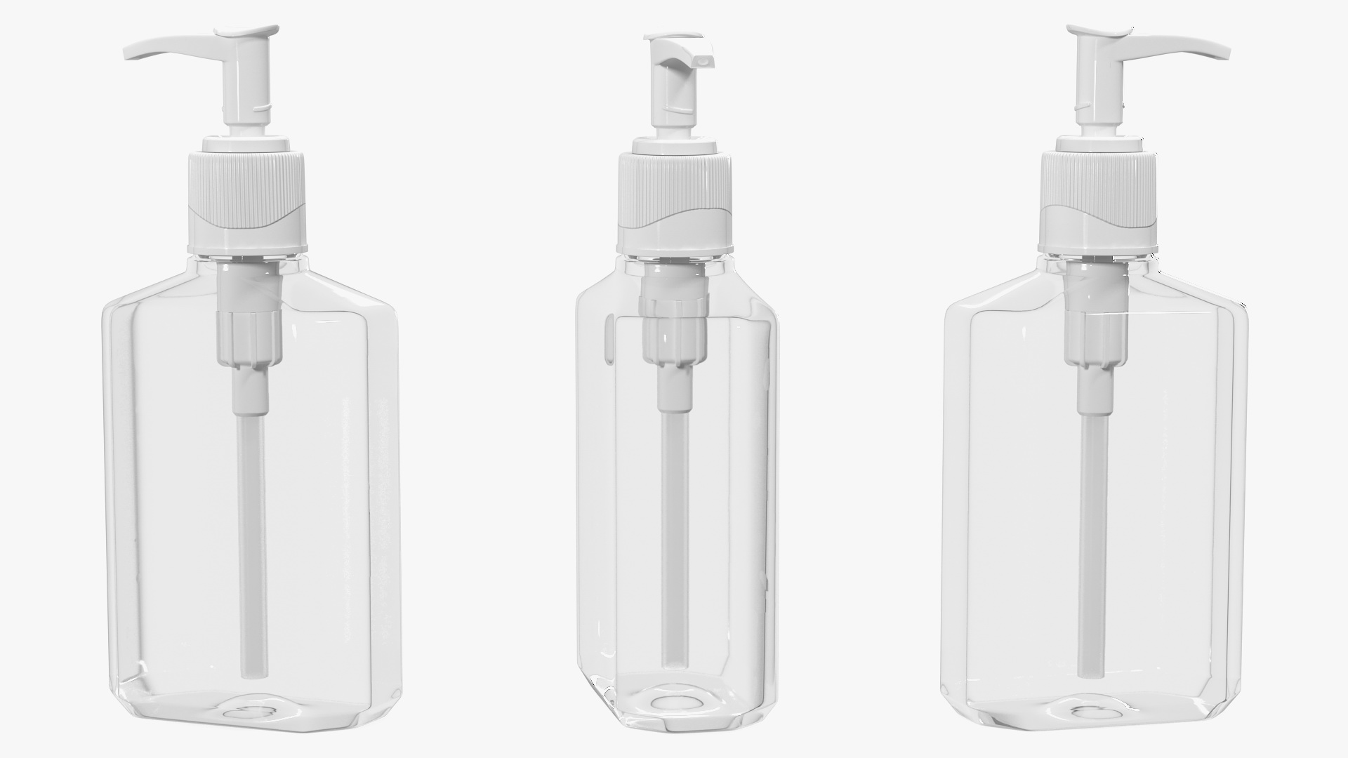 3D Empty Bottle with Dispenser Cap